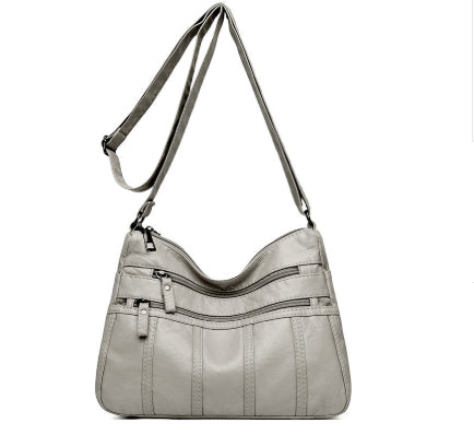 New Trendy Soft Leather Multilayer Messenger Bag
