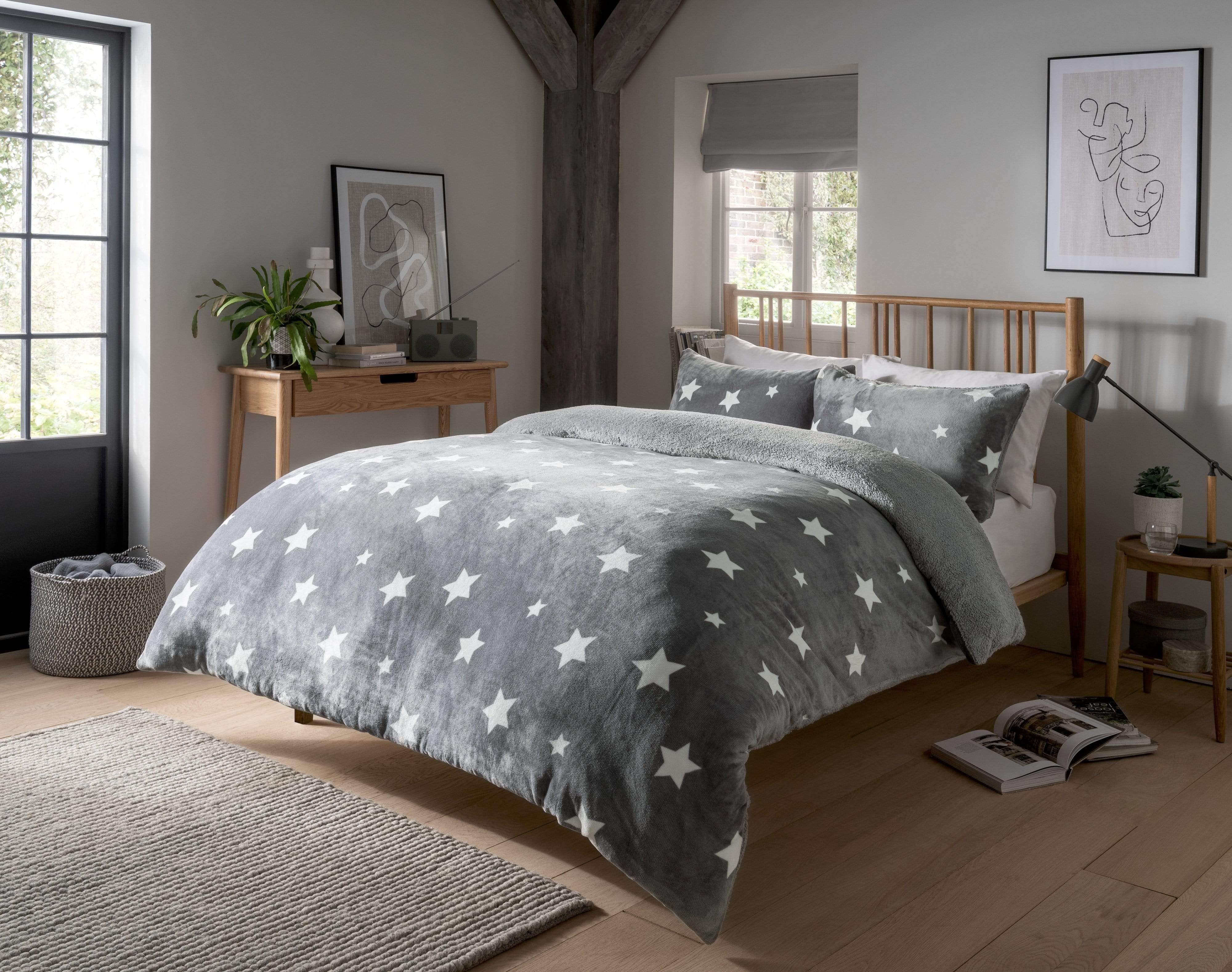 OLIVIA ROCCO Reversible Teddy Duvet Cover Set Super Soft Faux Fur Bedding For Winter Nights Single Double King Luxurious Cozy Huggable Plush Bedding