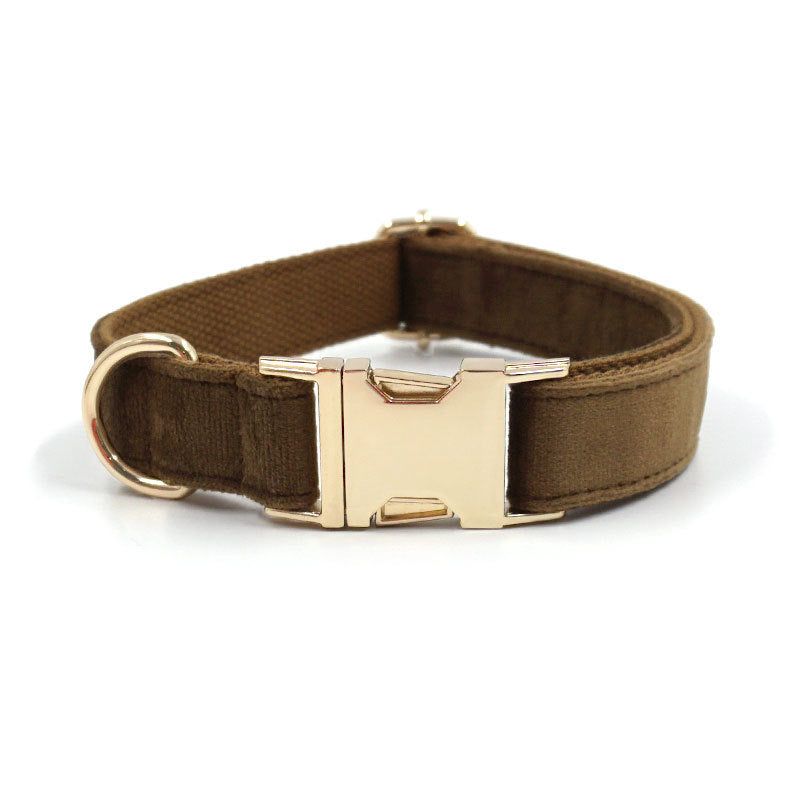 Pet Dog Lettering Collar Walking Velvet Hand Holding Rope