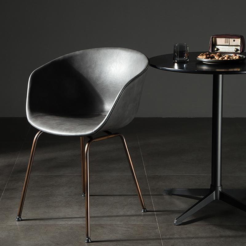A Set of 2 Herron Dining Chairs, PU Leather