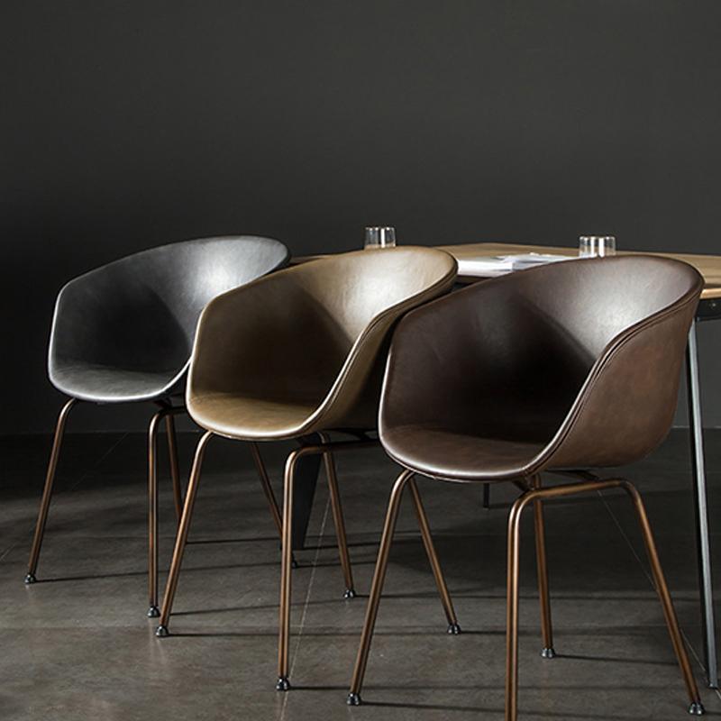 A Set of 2 Herron Dining Chairs, PU Leather