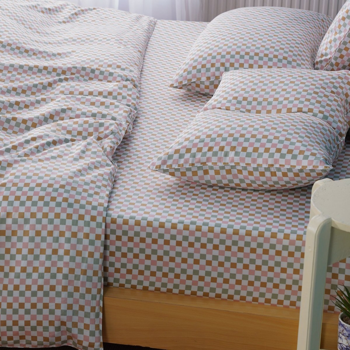 Ella Cotton - Gems Checkerboard Duvet Cover - Zestio