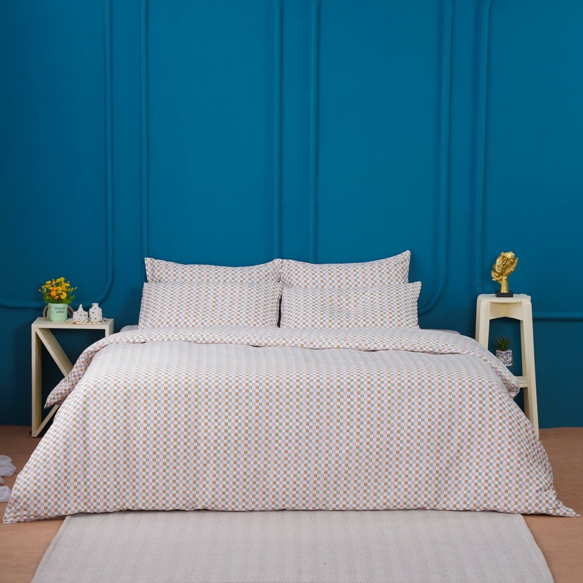 Ella Cotton - Gems Checkerboard Duvet Cover - Zestio