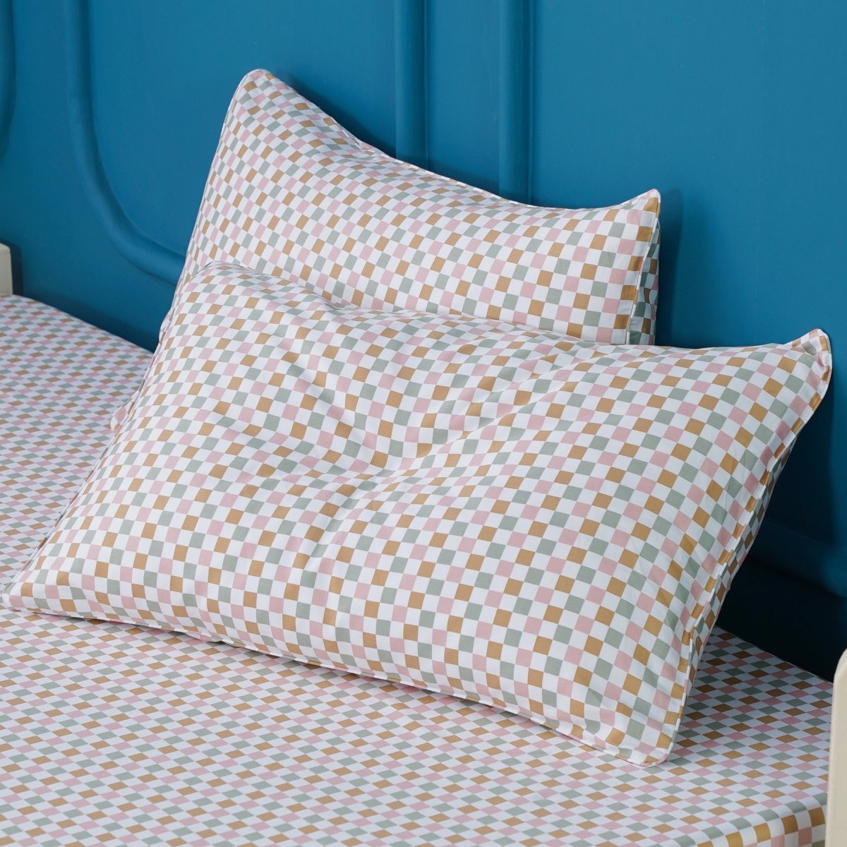 Ella Cotton - Gems Checkerboard Pillowcases Pair - Zestio