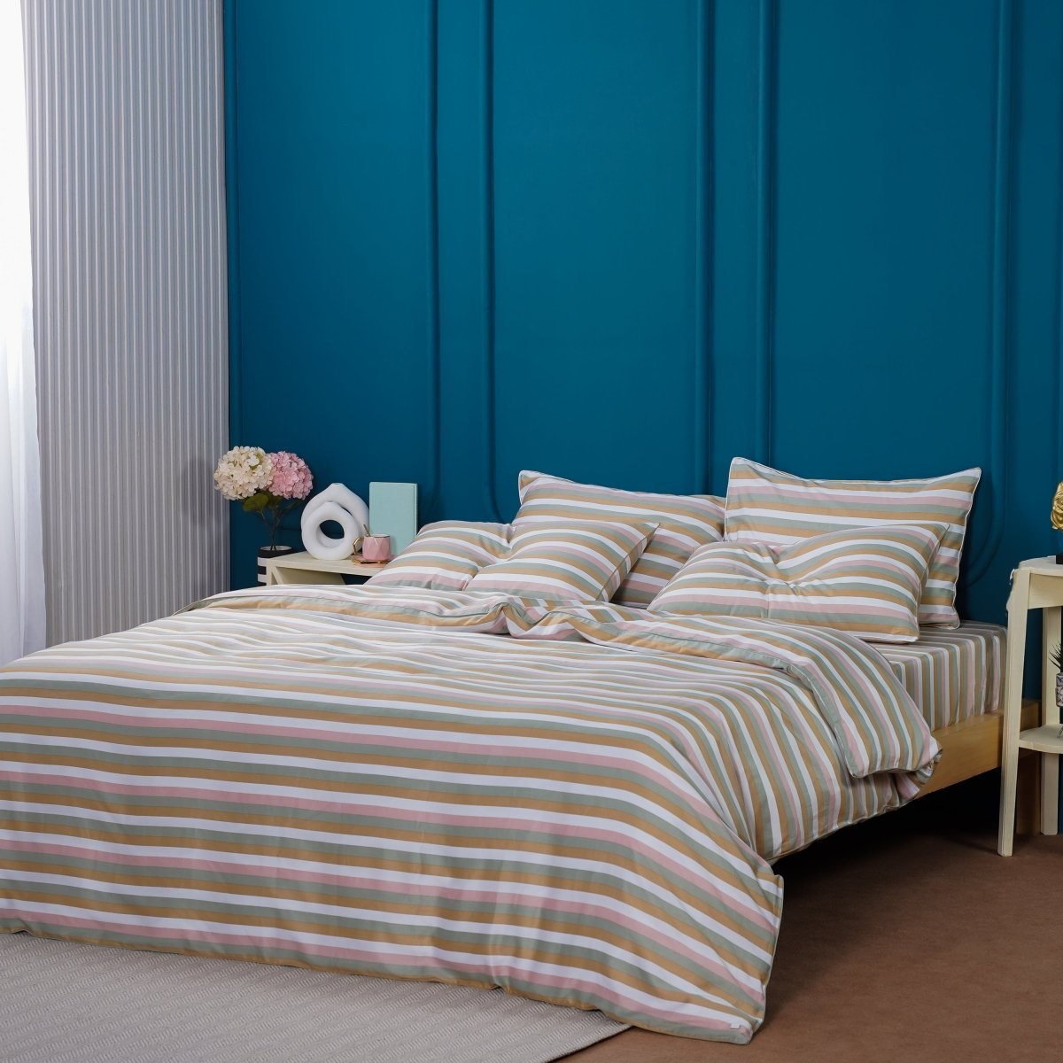 Ella Cotton - Serene Stripe Duvet Cover - Zestio