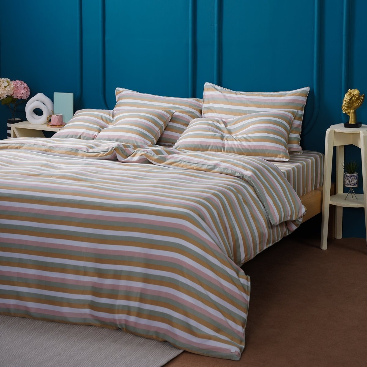 Ella Cotton - Serene Stripe Duvet Cover - Zestio