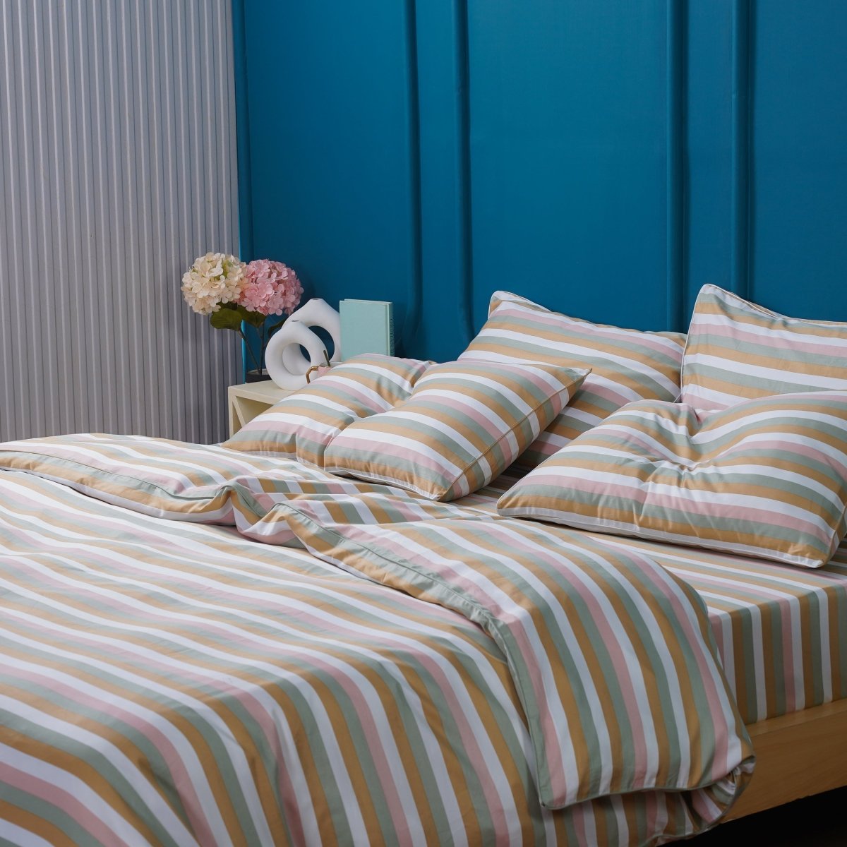 Ella Cotton - Serene Stripe Duvet Cover - Zestio