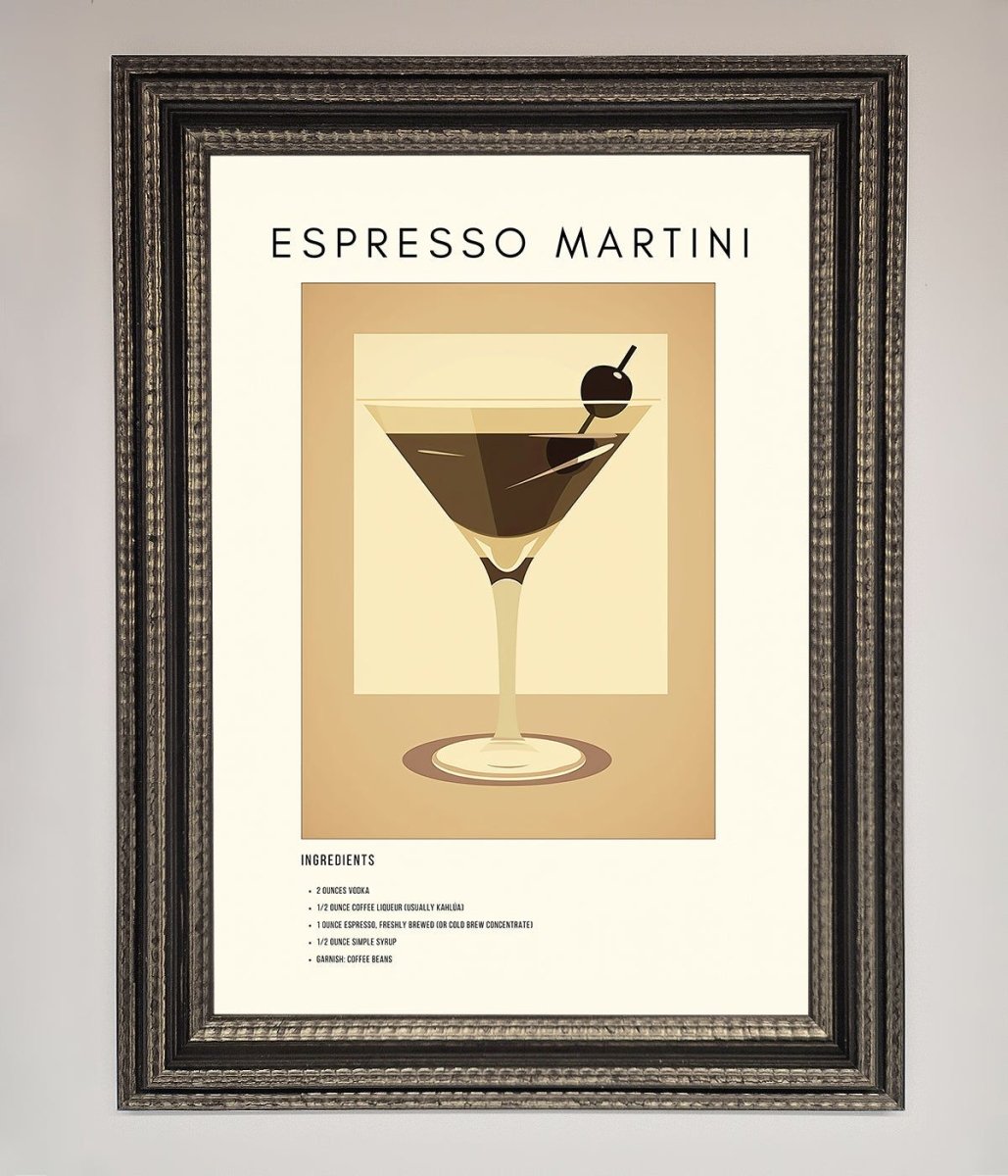 Espresso Martini Cocktail Framed Print - Zestio