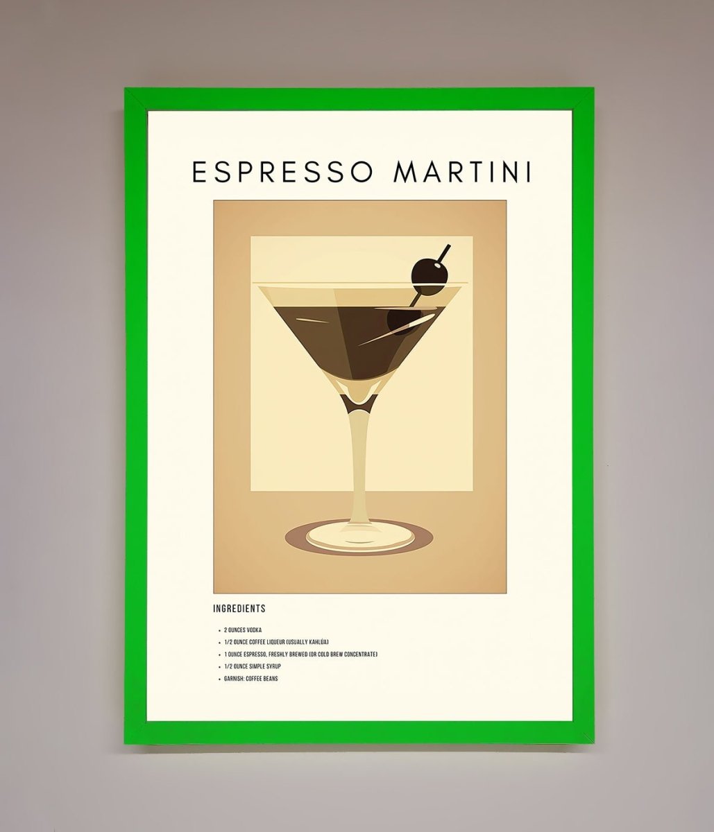 Espresso Martini Cocktail Framed Print - Zestio