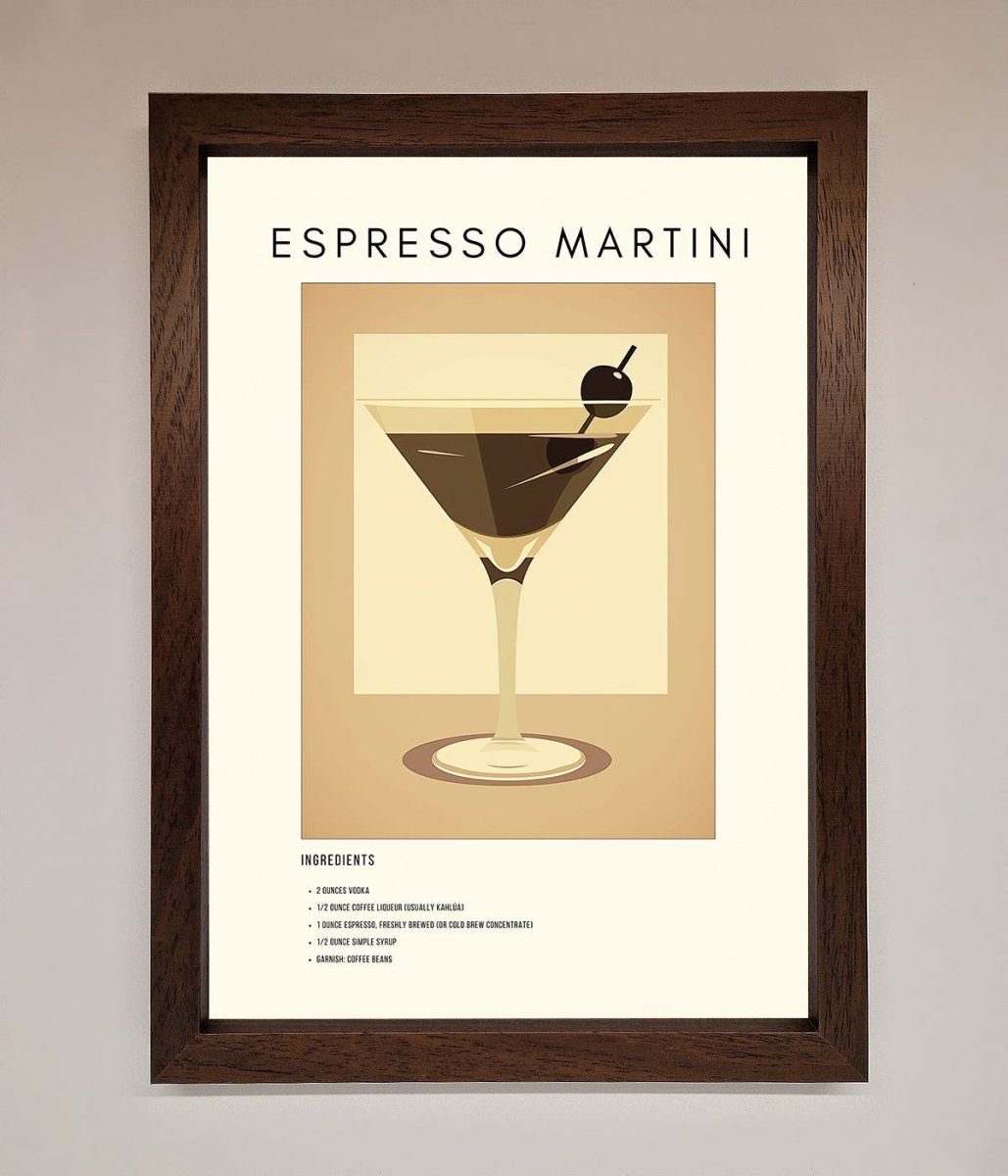 Espresso Martini Cocktail Framed Print - Zestio