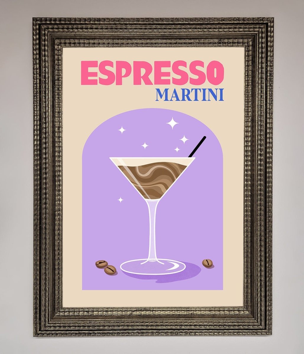 Espresso Martini Lilac Framed Print - Zestio