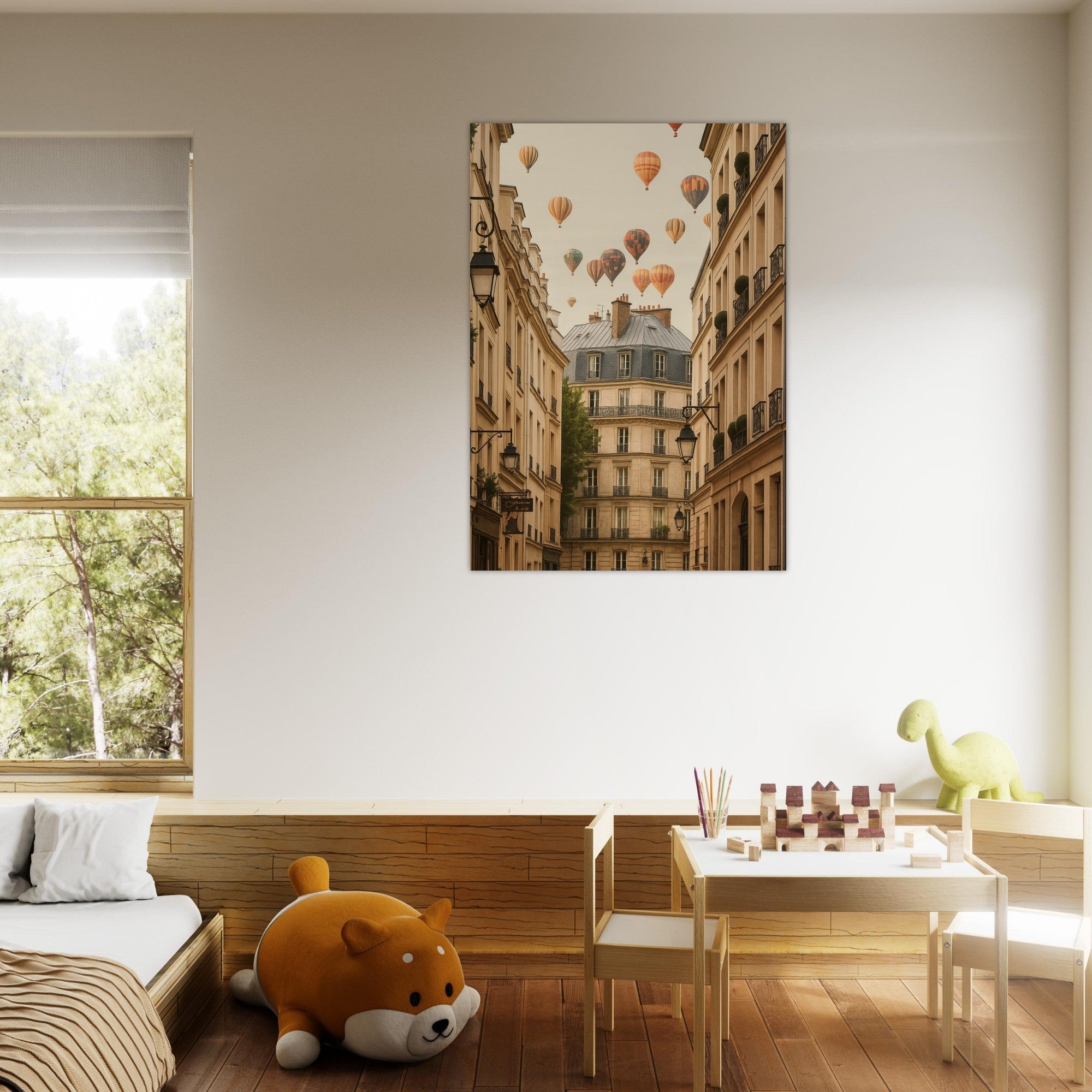Hot Air Balloons Over Montmartre, Paris – Stunning Art Poster