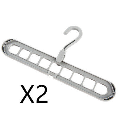 9-hole Clothes Hanger Organizer Space Saving Hanger Multi-function Folding Magic Hangers Drying Racks Scarf Clothes Storage