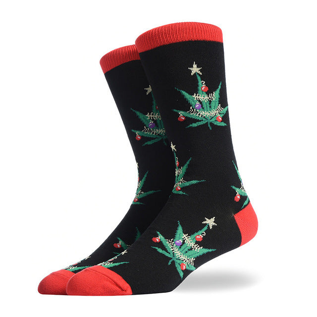 Fashion Creative Hamburger Pizza Alien Men Socks Cute Series
