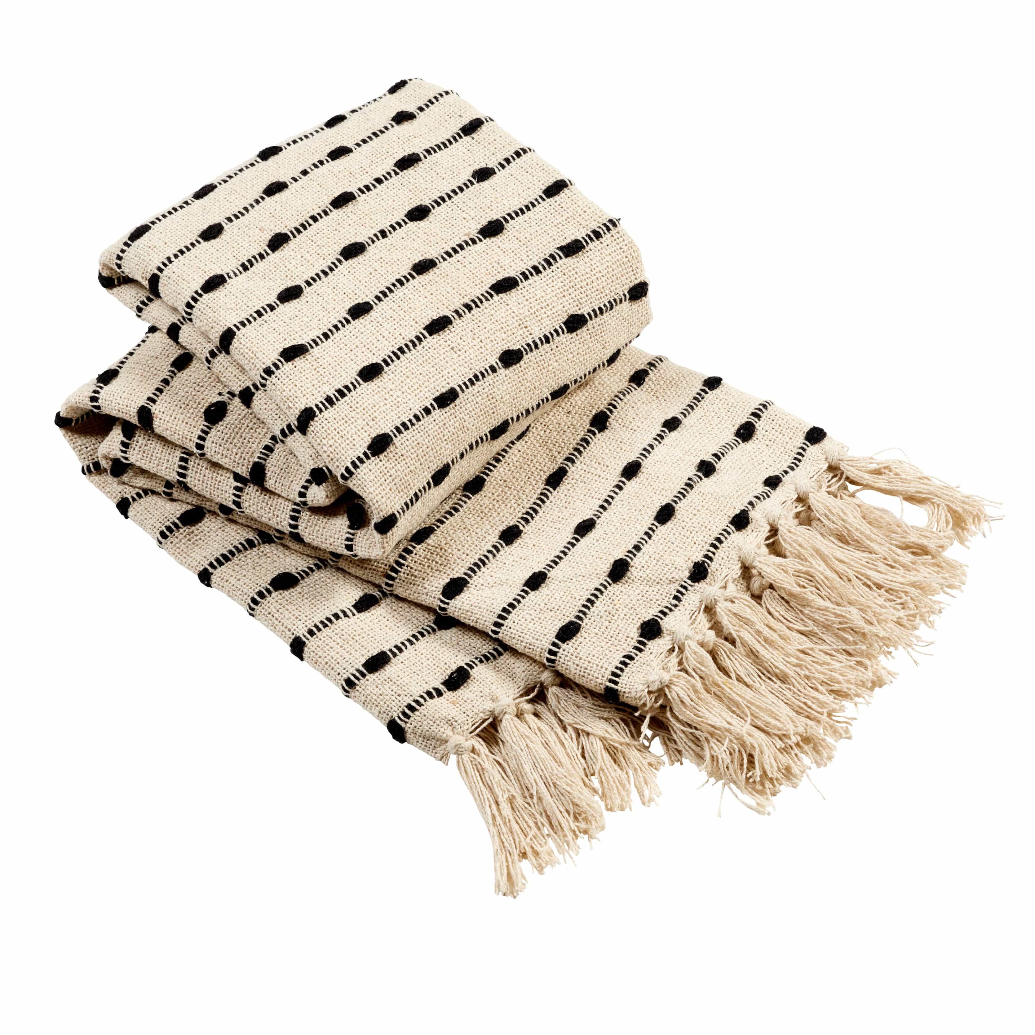 OLIVIA ROCCO Throw Blanket Lightweight Recycled Cotton Super Soft Eco Friendly Calming Colours For Sofa Bed Living Room Decor
