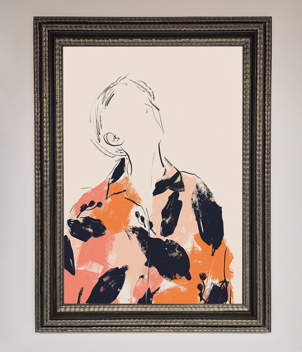 Floral Thinker Framed Wall Art - Zestio