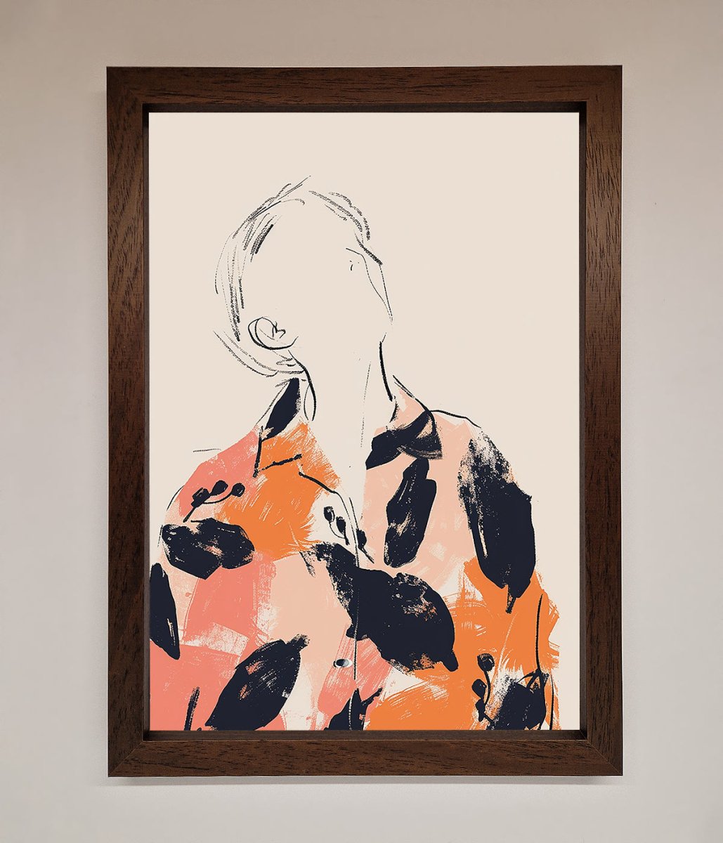 Floral Thinker Framed Wall Art - Zestio