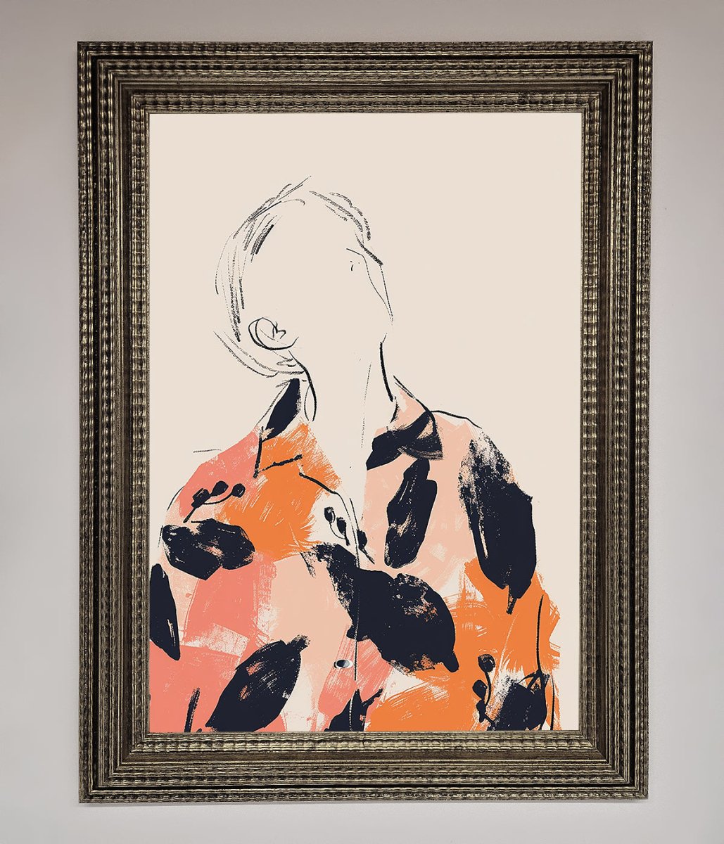 Floral Thinker Framed Wall Art - Zestio