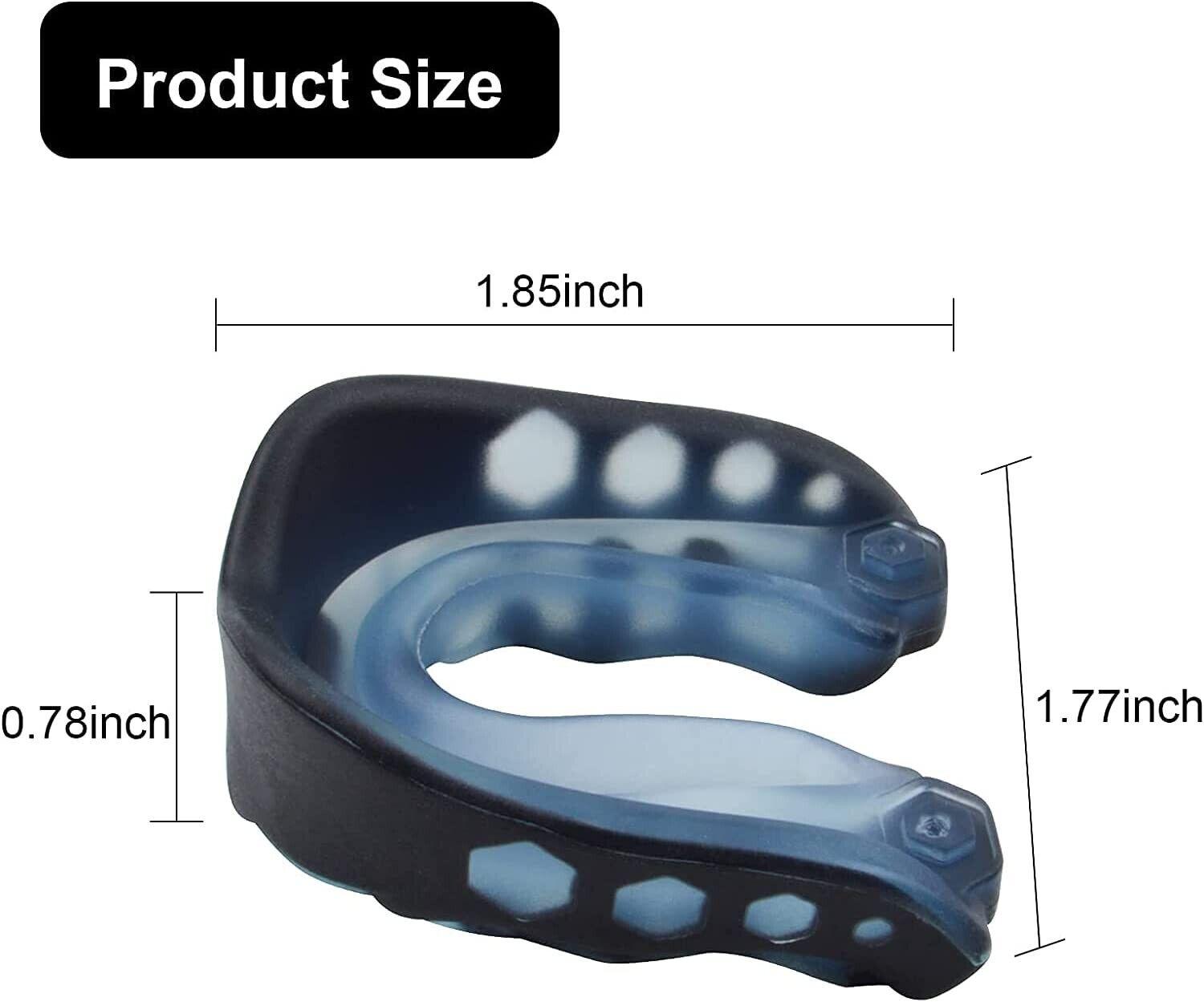 Football Mouth Guard Adult Youth Sports Mouthguard with Strap 4 Pack Multisport