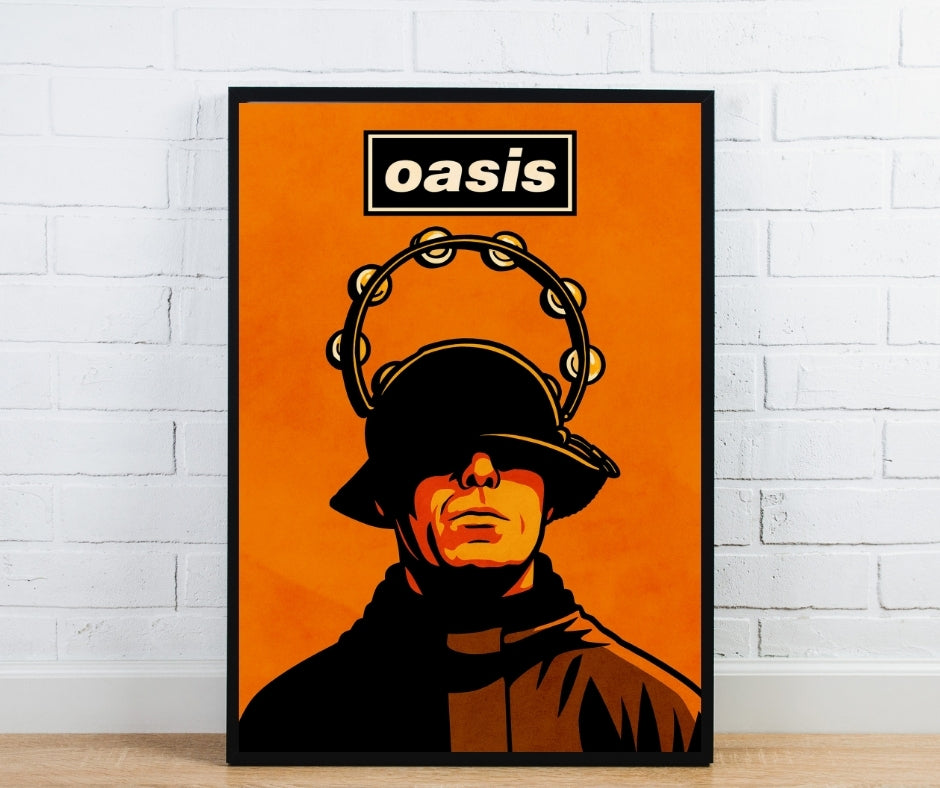 Liam Gallagher Tambourine Poster - Oasis Inspired Print