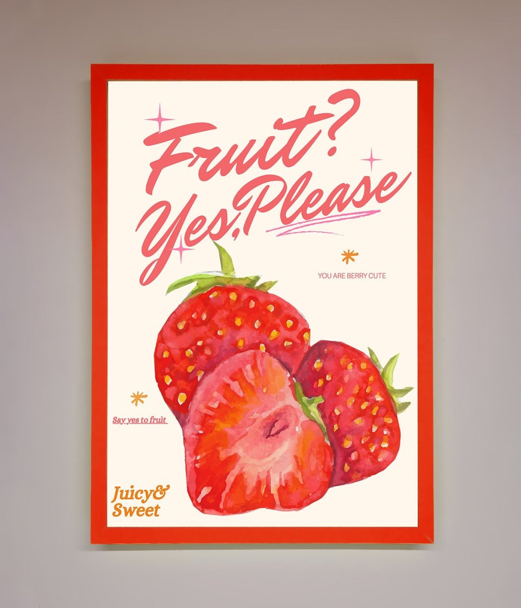 Fruit Yes Please Framed Poster - Zestio