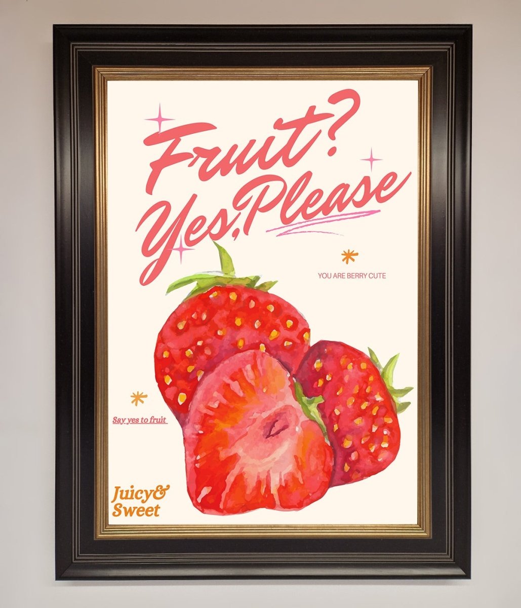Fruit Yes Please Framed Poster - Zestio
