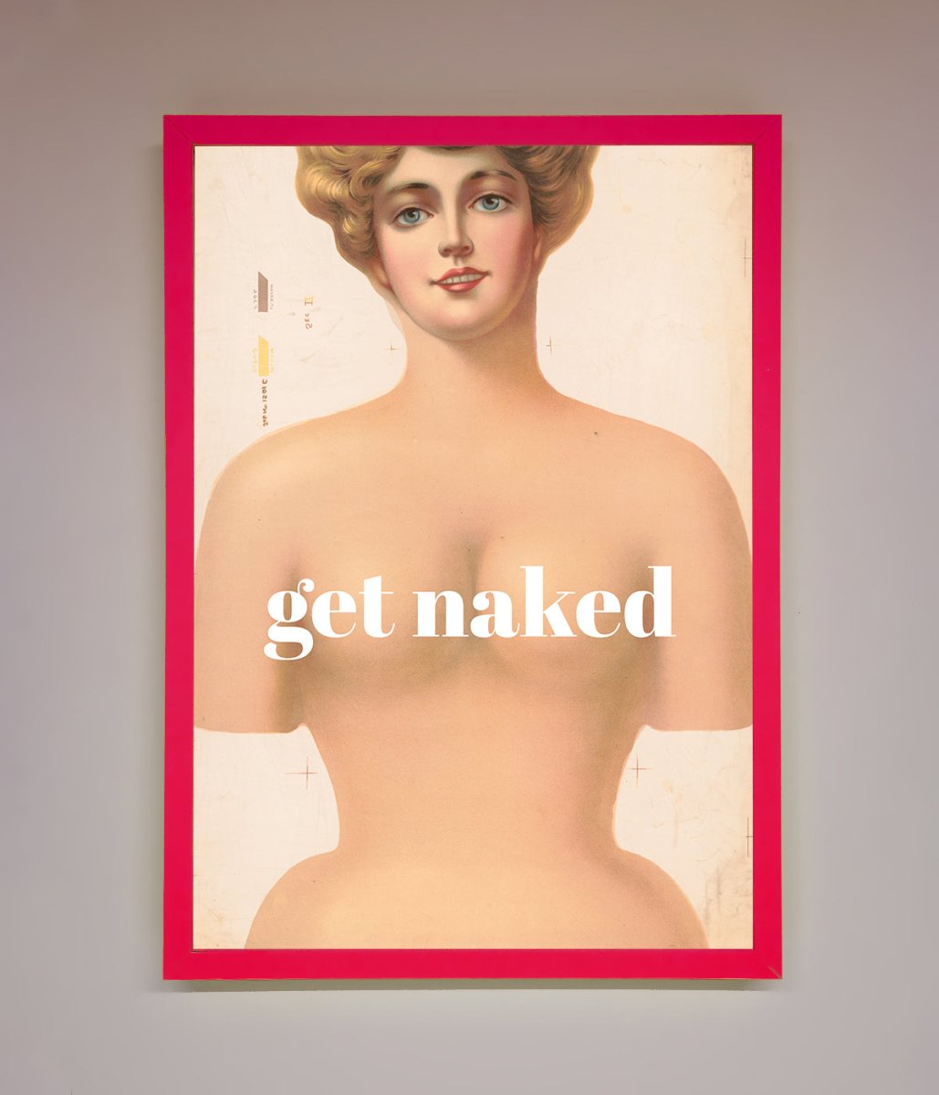 Get Naked Framed Poster - Zestio