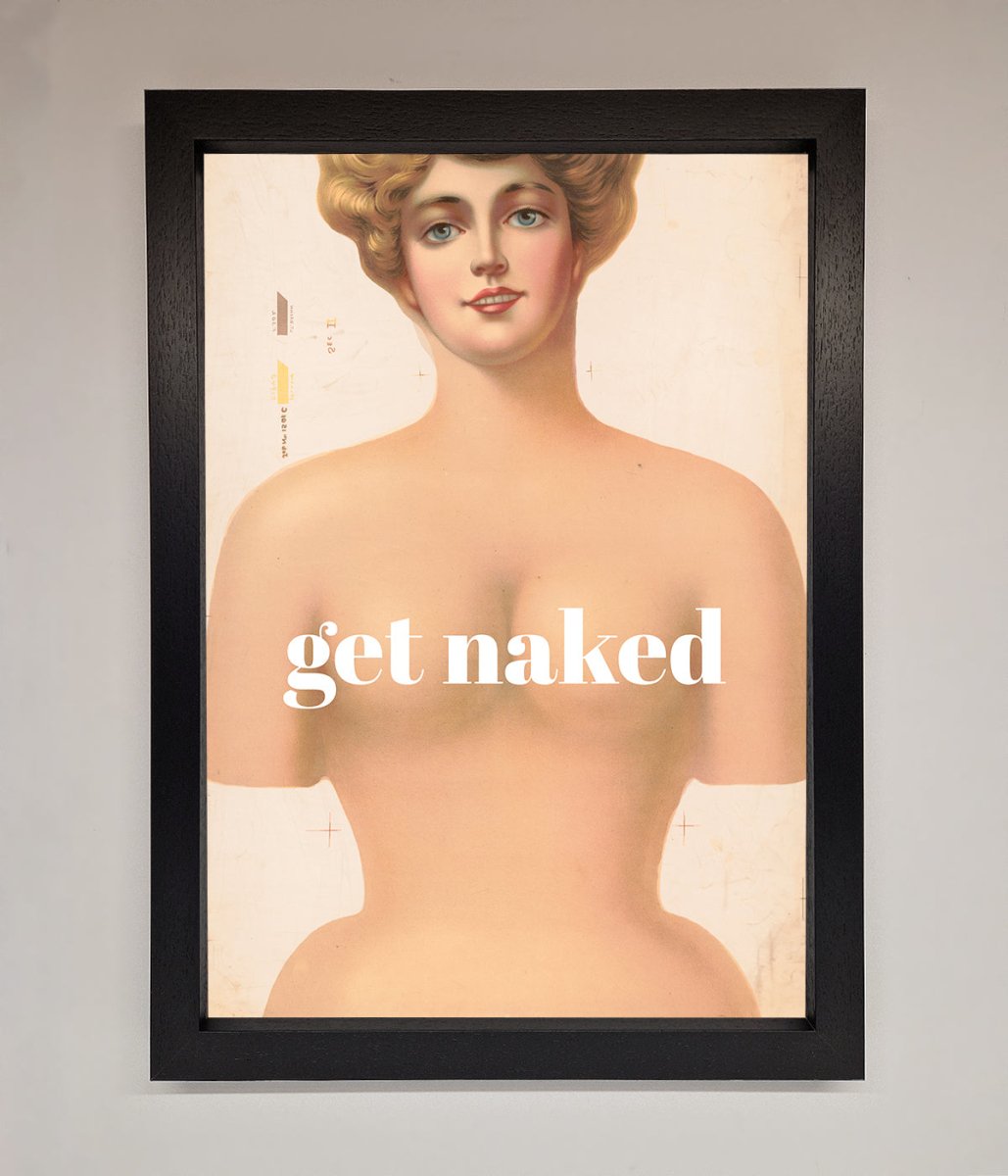 Get Naked Framed Poster - Zestio