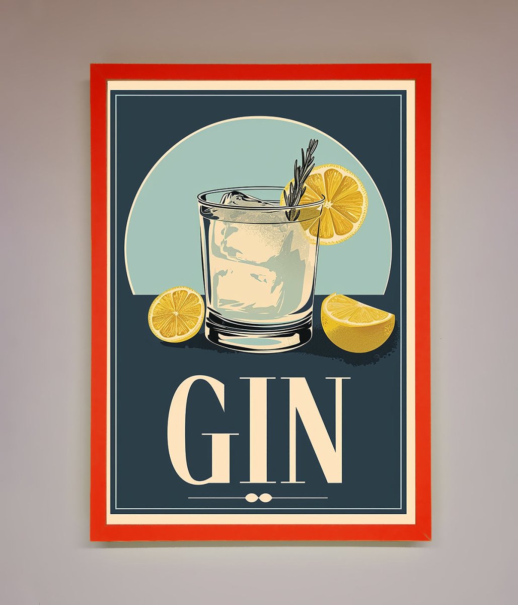 Gin Illustration Framed Poster - Zestio