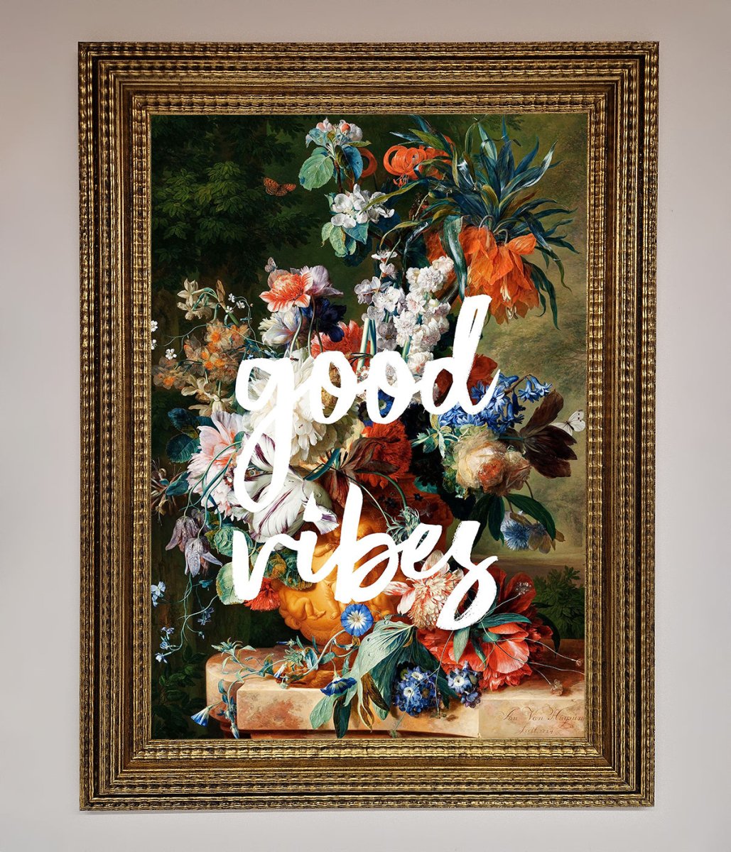 Good Vibes Framed Wall Art - Zestio
