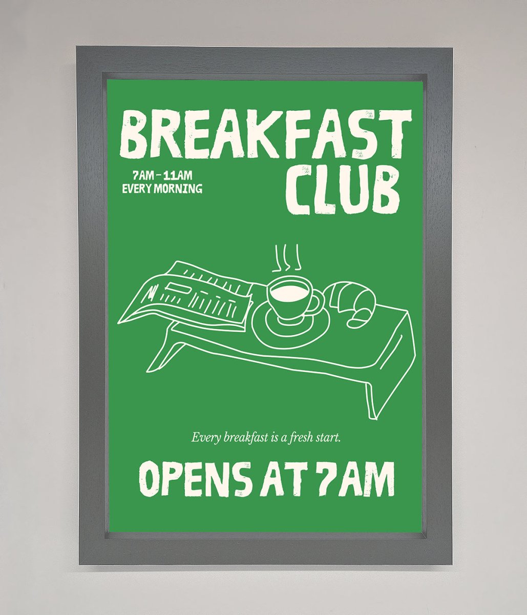 Green Breakfast Club Framed Wall Art - Zestio