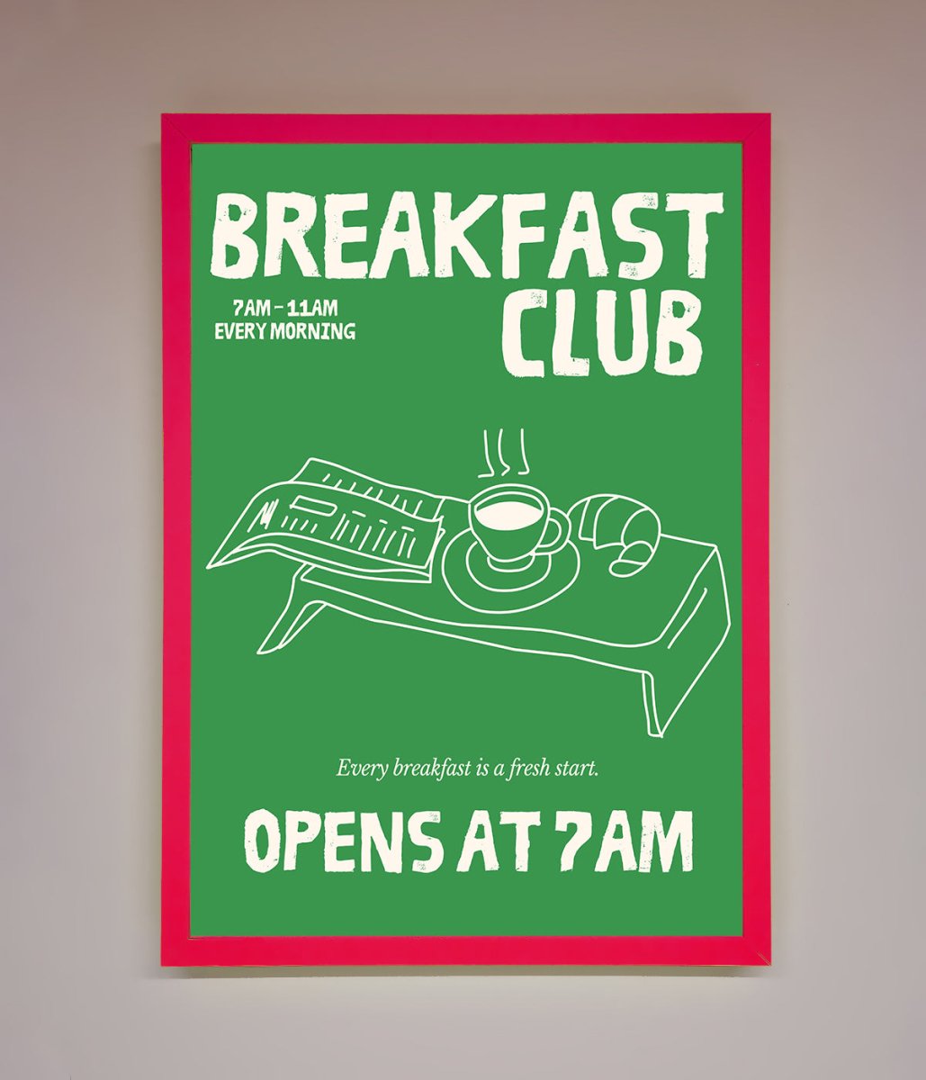 Green Breakfast Club Framed Wall Art - Zestio