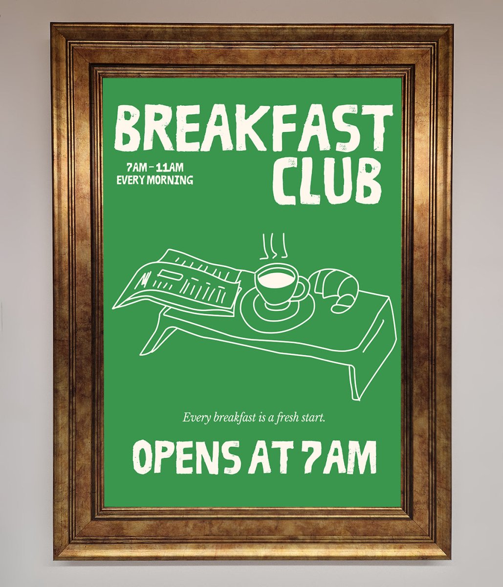 Green Breakfast Club Framed Wall Art - Zestio