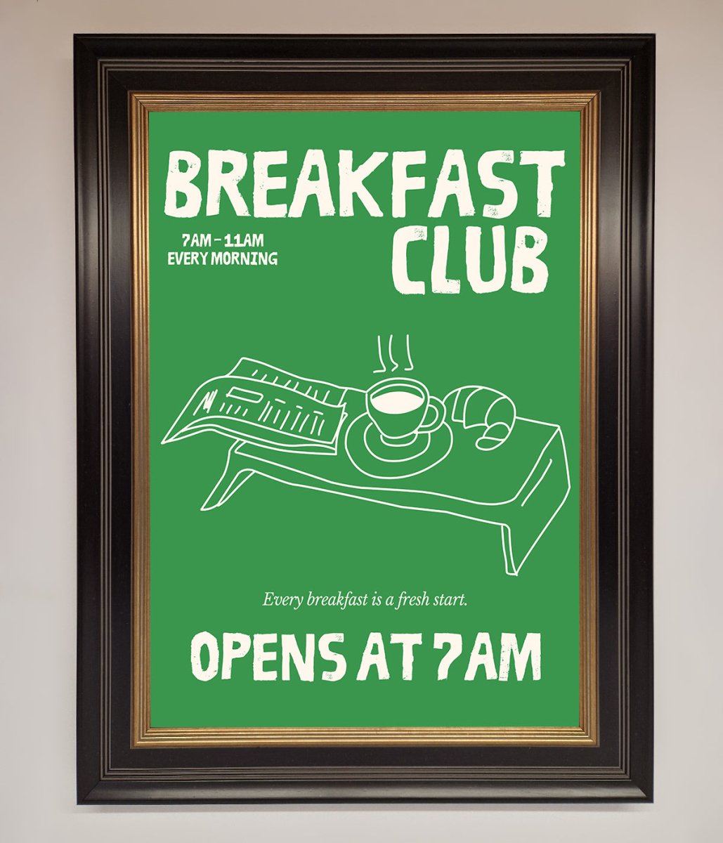 Green Breakfast Club Framed Wall Art - Zestio