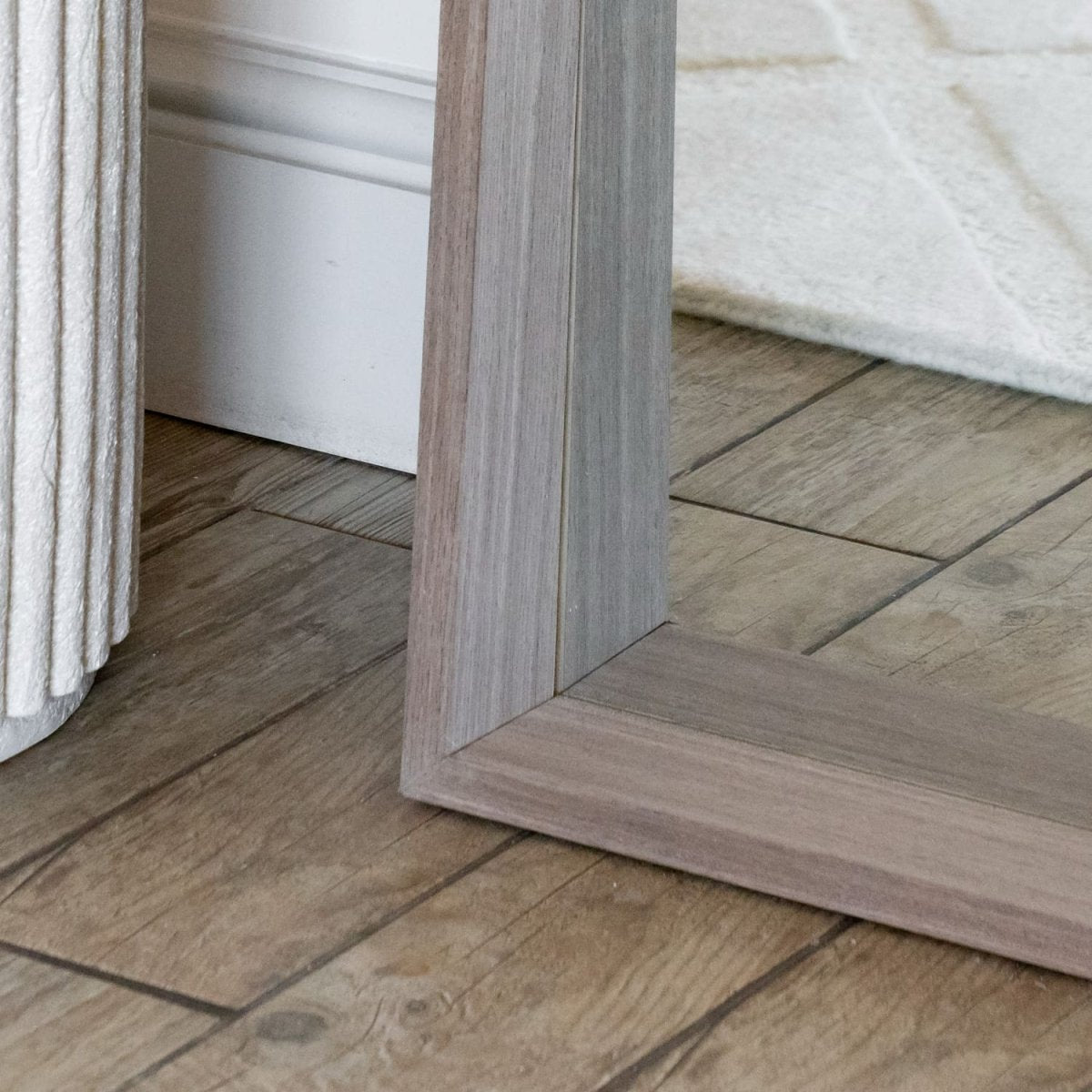 Hanaka - Full Length Walnut Wood Rectangle Mirror - 200cm x 100cm - Zestio