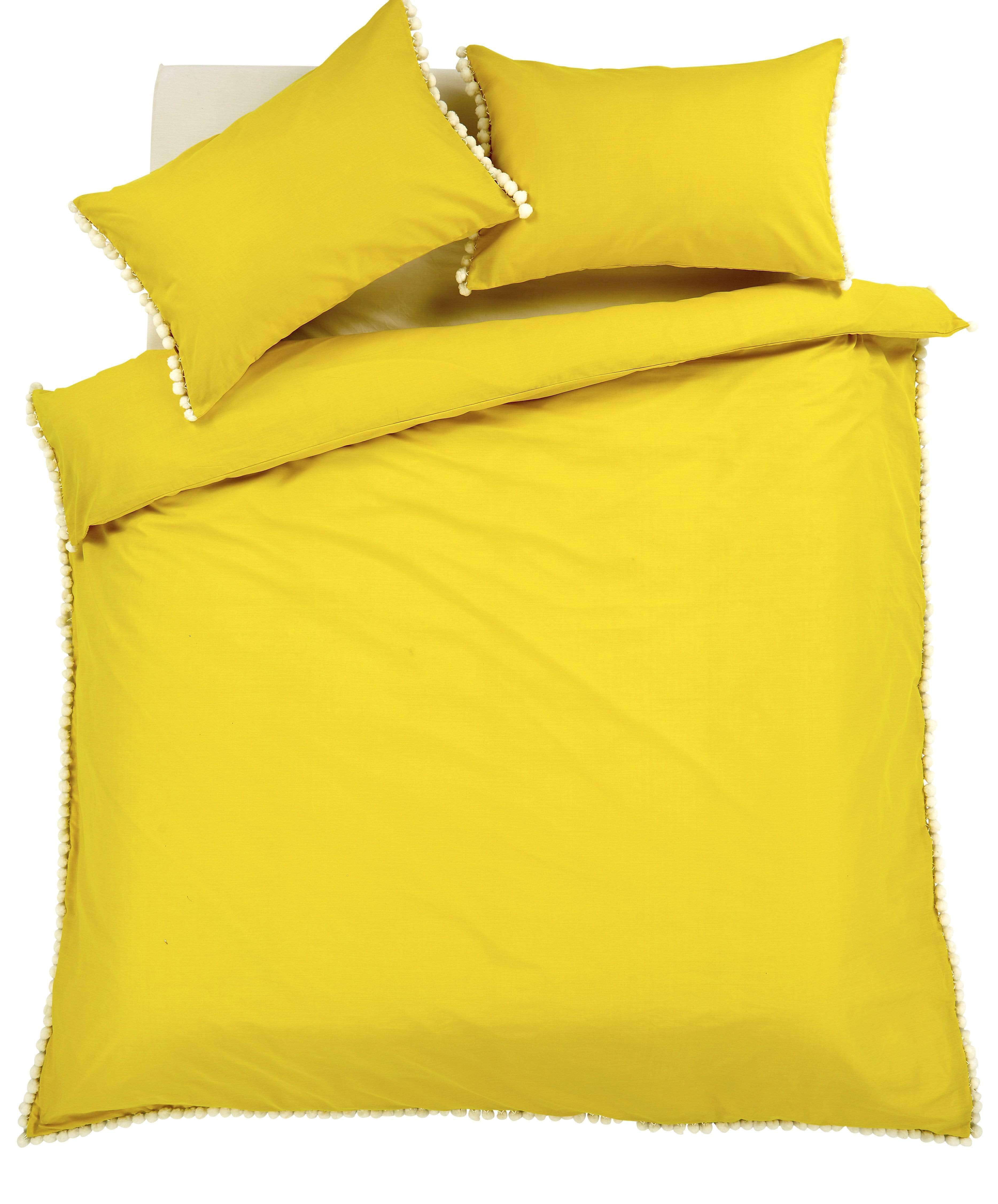 OLIVIA ROCCO Hand Stitched Pom Pom Duvet Set Cotton Rich Bedding In Multiple Sizes And Colours For Master Suites And Guest Rooms
