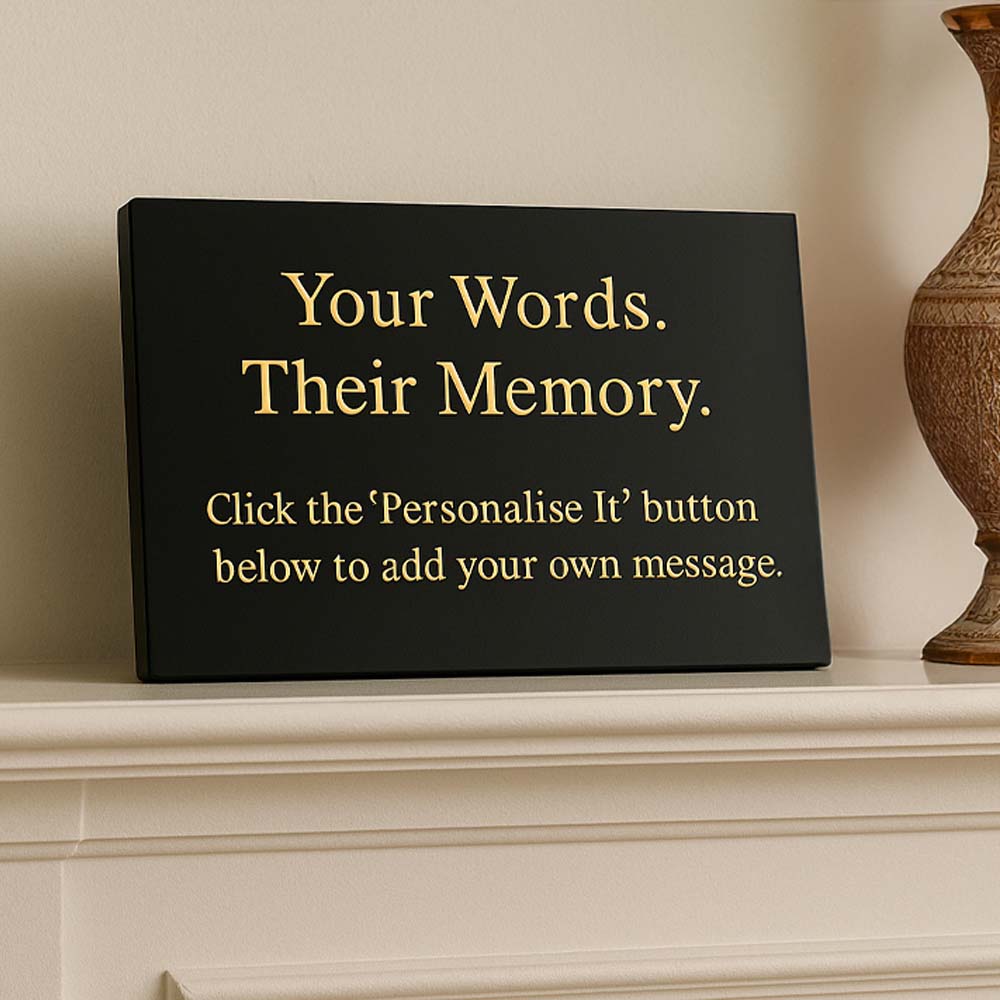 Personalised Granite Memorial Plaque with Stand - Built To Last Forever