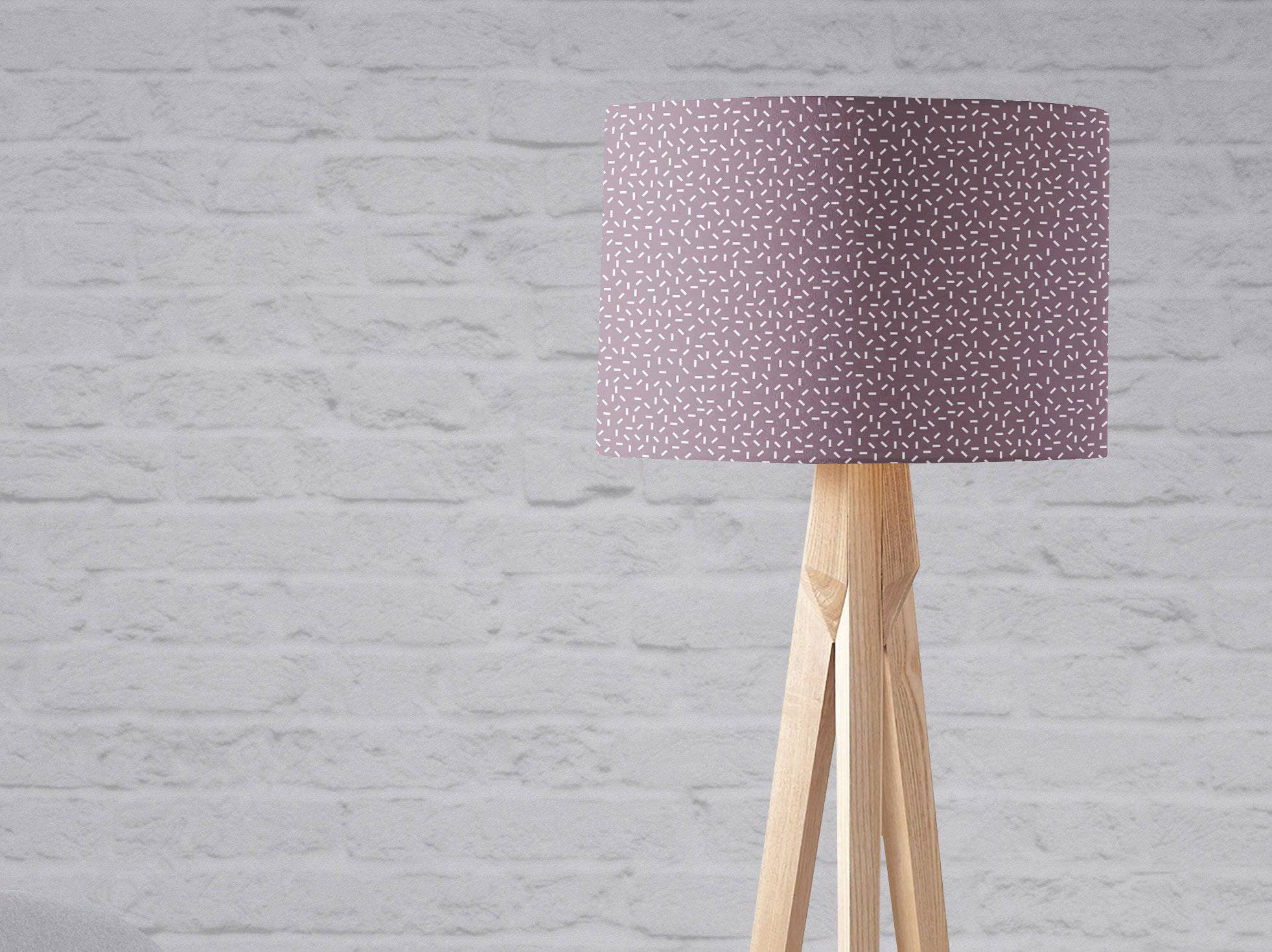 Purple Lampshade with a Modern Line Design, Ceiling or Table Lamp Shade
