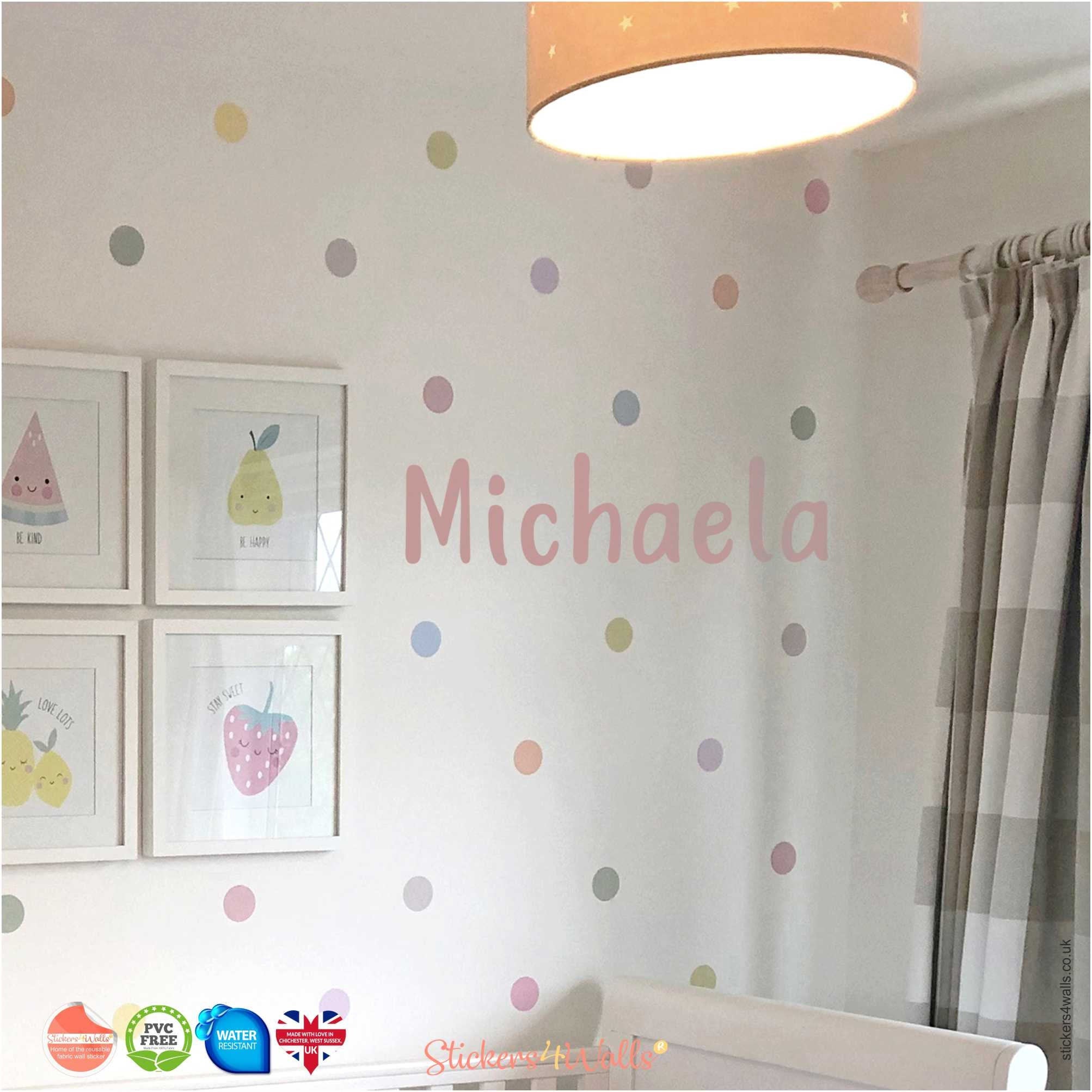 Personalised kids room name fabric wall sticker