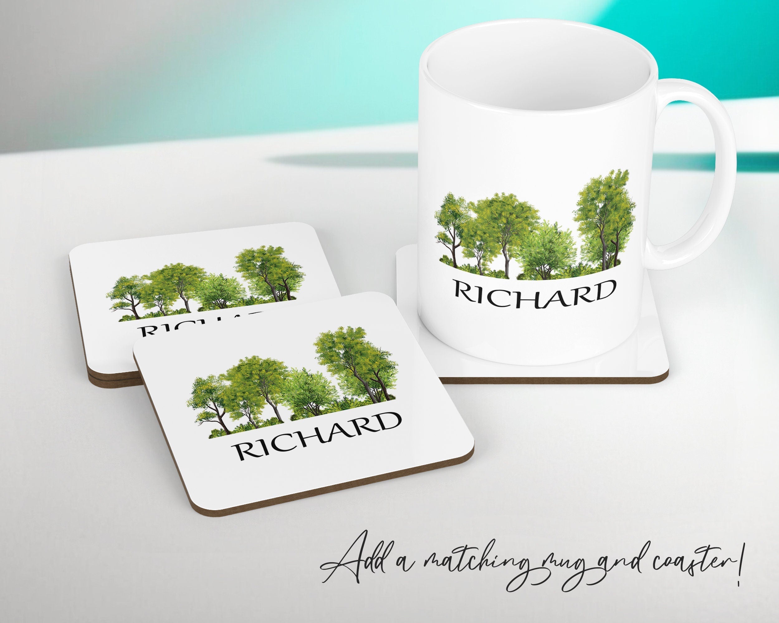 Personalised Tree Cushion Gift Printed Name Design - Cushion Throw Pillow Scenic Nature Gift For Sitting Room Bedroom Birthday Gift CS494