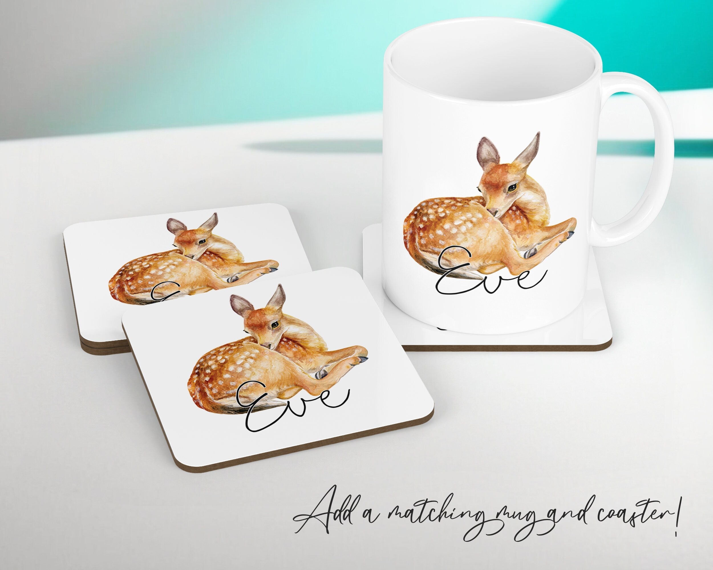 Personalised Deer Cushion Gift Printed Name Design - Cushion Throw Pillow Gift For Mum Dad Friend Bedroom Birthday Christmas Gift CS080