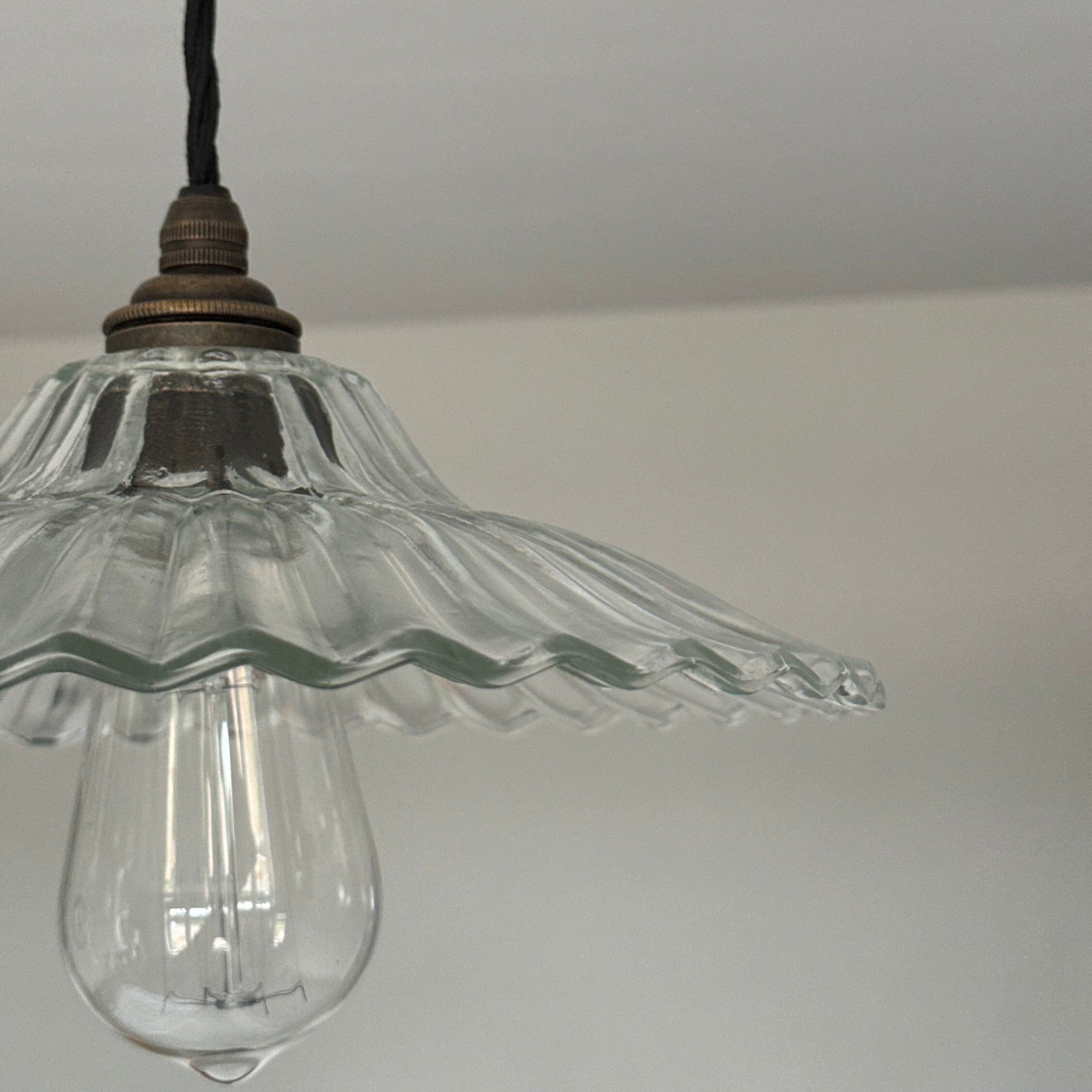 Lenwade ~ Prismatic Glass Shade Light Pendant Set