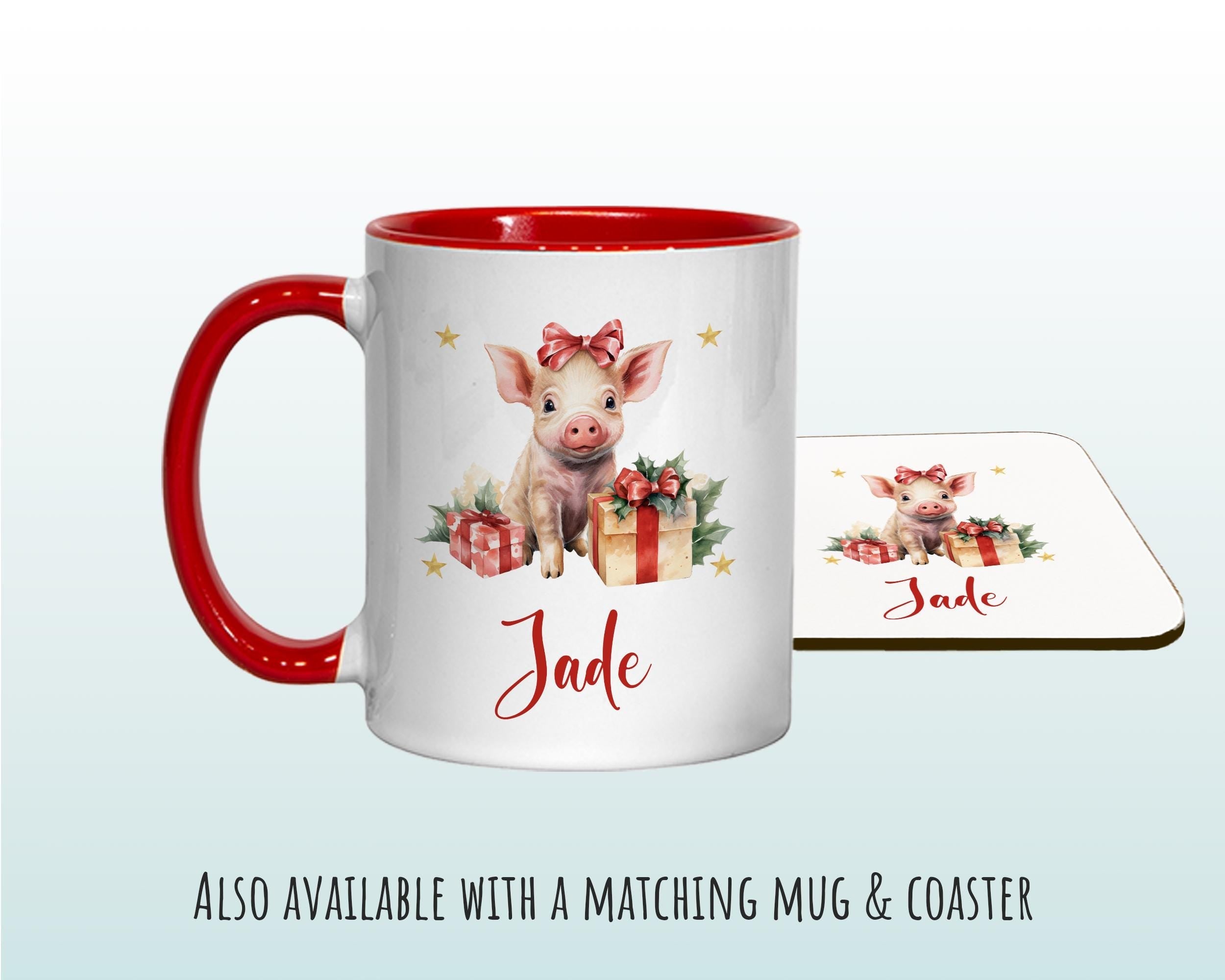 Personalized Pig Christmas Sack – Cute Xmas Gift Bag XS060