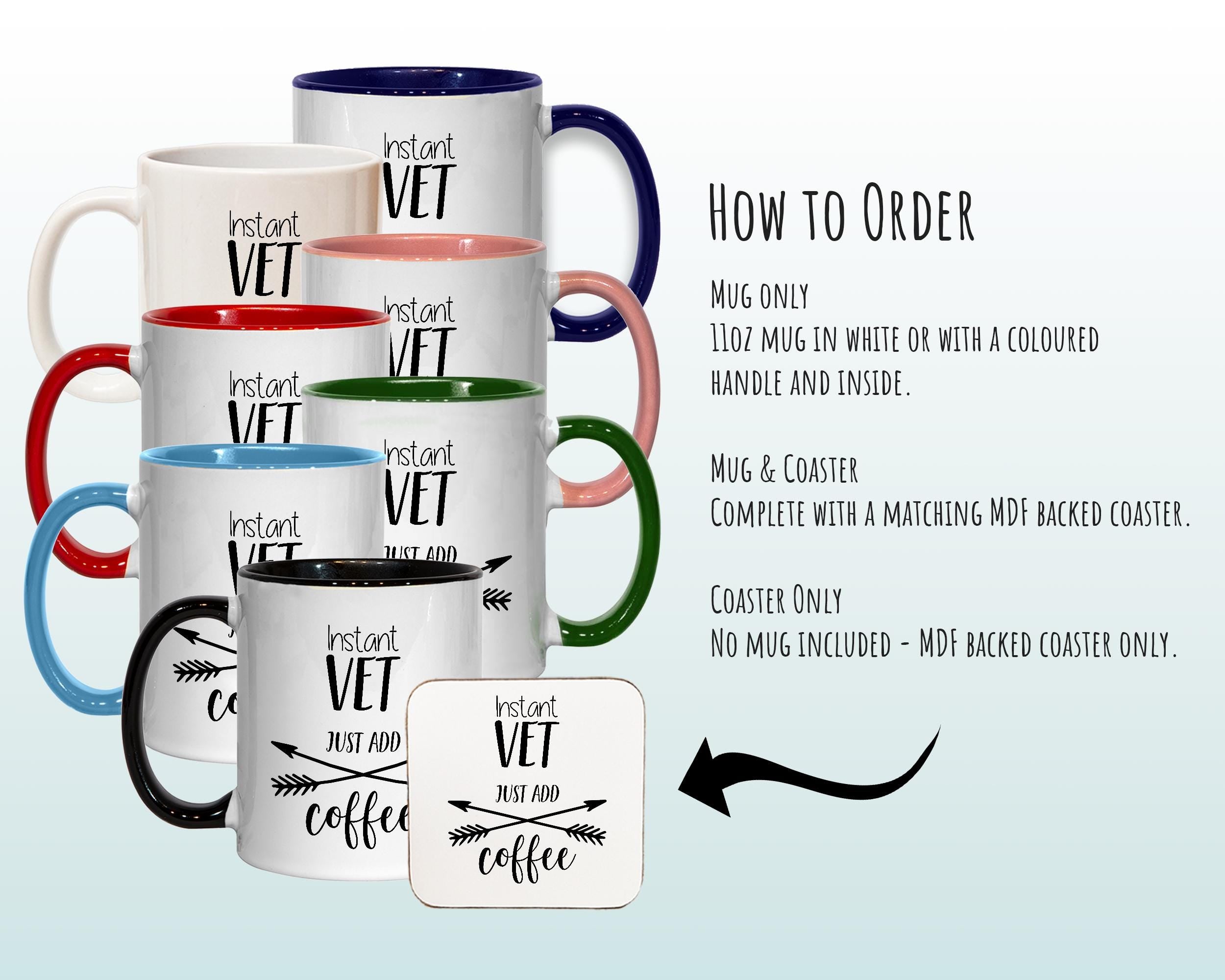 Instant Vet Just Add Coffee Mug Gift 11oz Coffee Mug Gift Idea For Veterinarian Animal Doctor Veterinary Nurse For Him Her MG0375