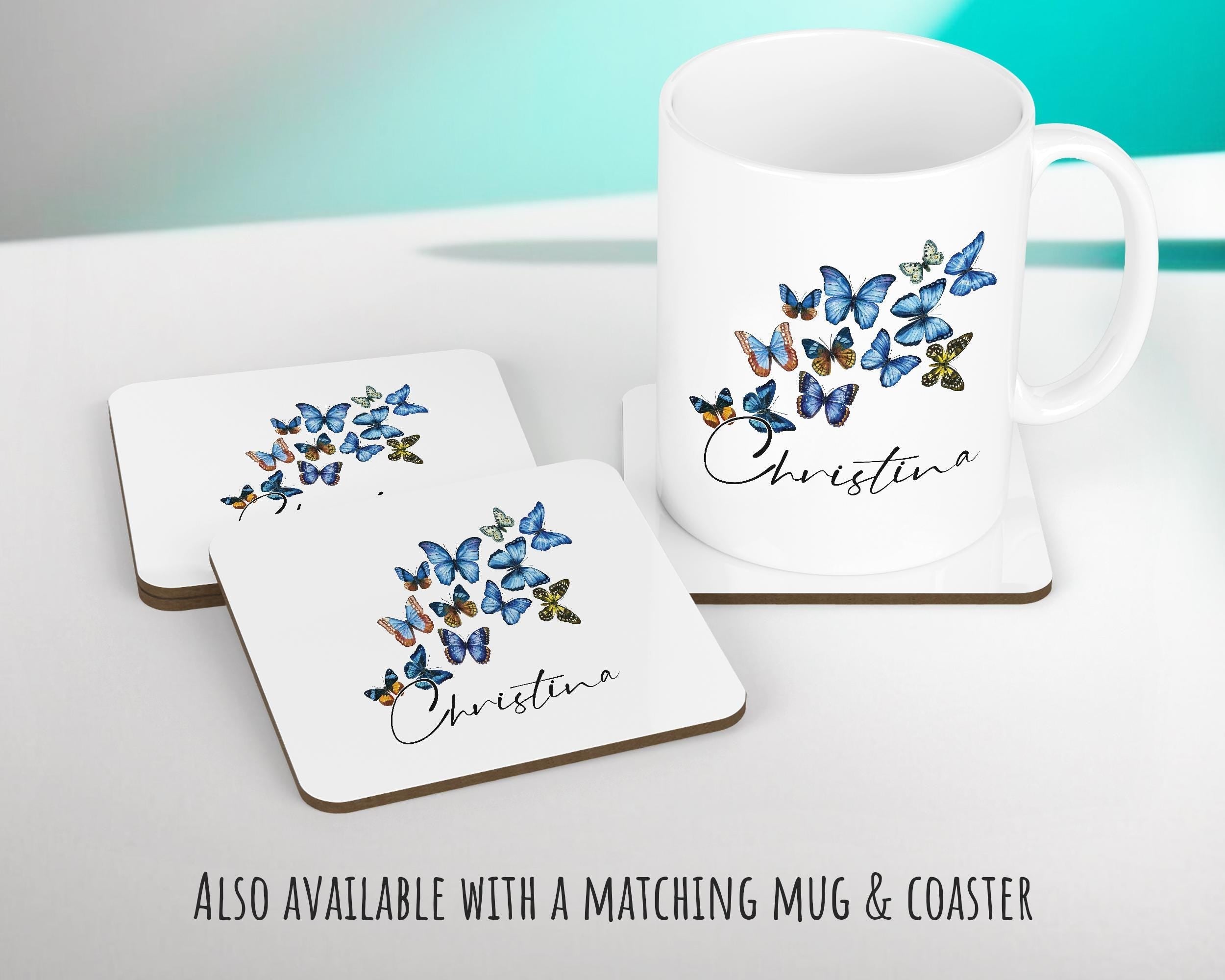 Personalised Butterfly Cushion Magical Gift Printed Name Design - Pillow Gift For Sitting Room Bedroom Decor Birthday ChristmasGift CS485