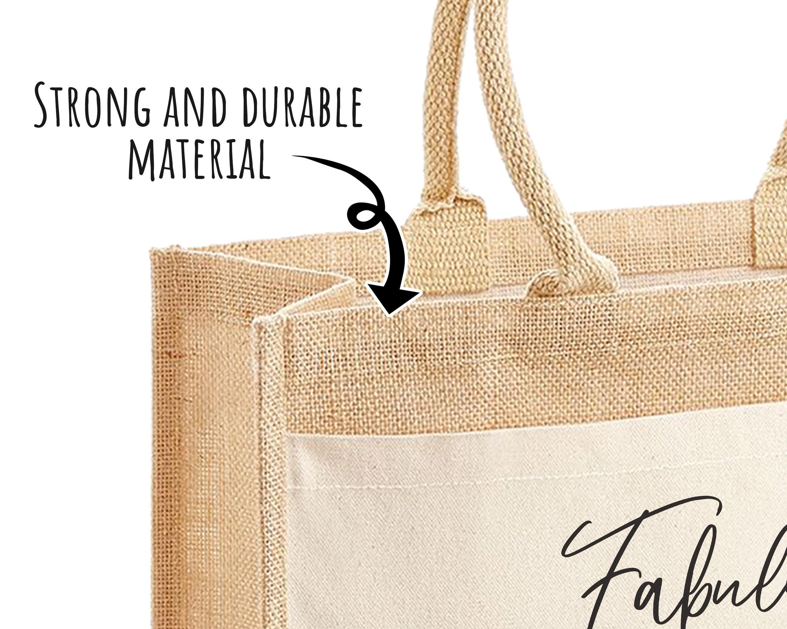 40th Birthday Gift For Women Personalised Jute Bag - Gift For Her Floral Tote Bag Gifts - Forty 40 Fabulous Since 1986 Shopping Bag BNC40T
