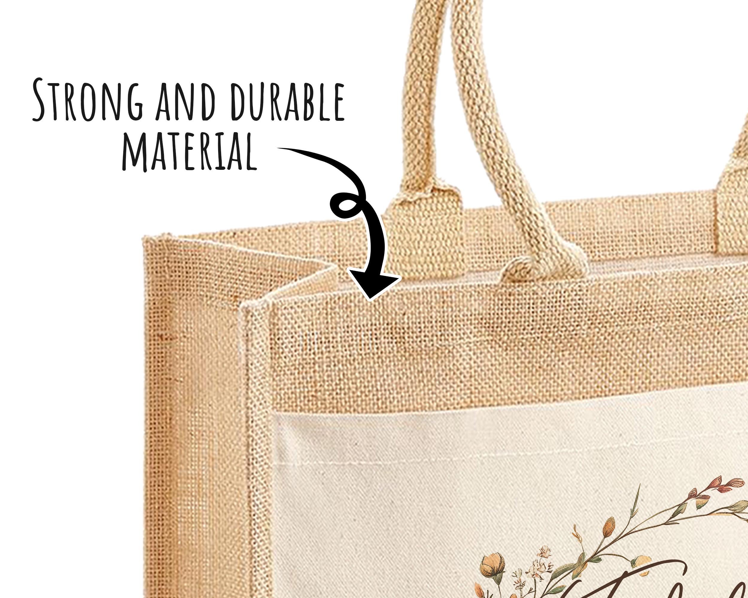 30th Birthday Gift For Her Personalised Jute Bag - Gift For Women Floral Tote Bag Gifts - Thirty 30 Fabulous Since 1995 Shopping Bag BNL30T