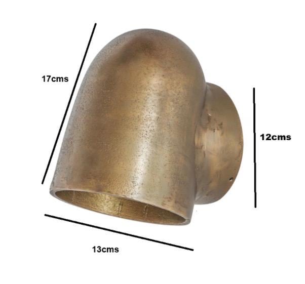 Hopton - Anitque Brass Mast Down Wall Light
