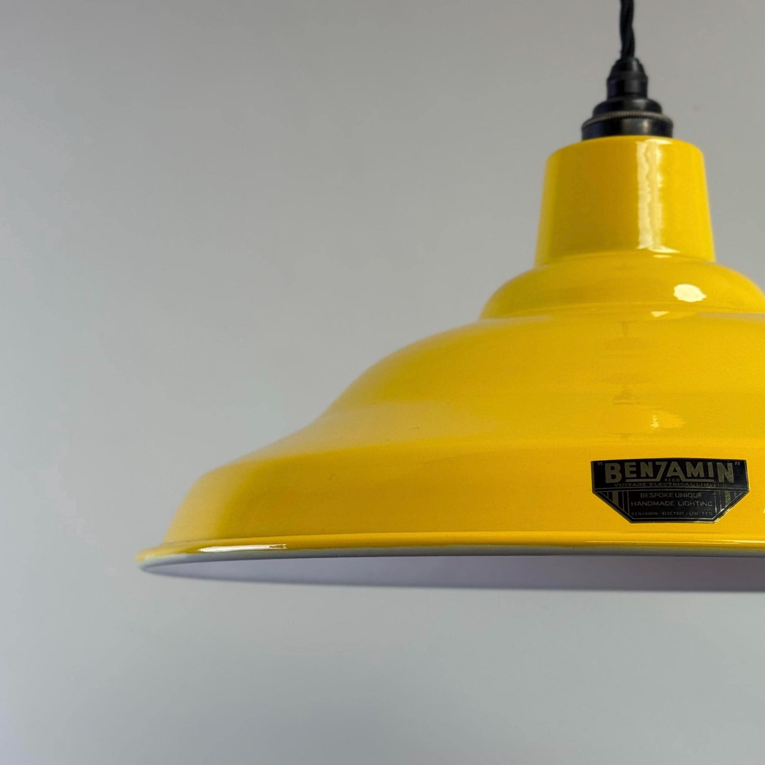 Bawsey ~ Summer Yellow Lampshade Pendant Set Light *Factory Second* ~ 16 Inch