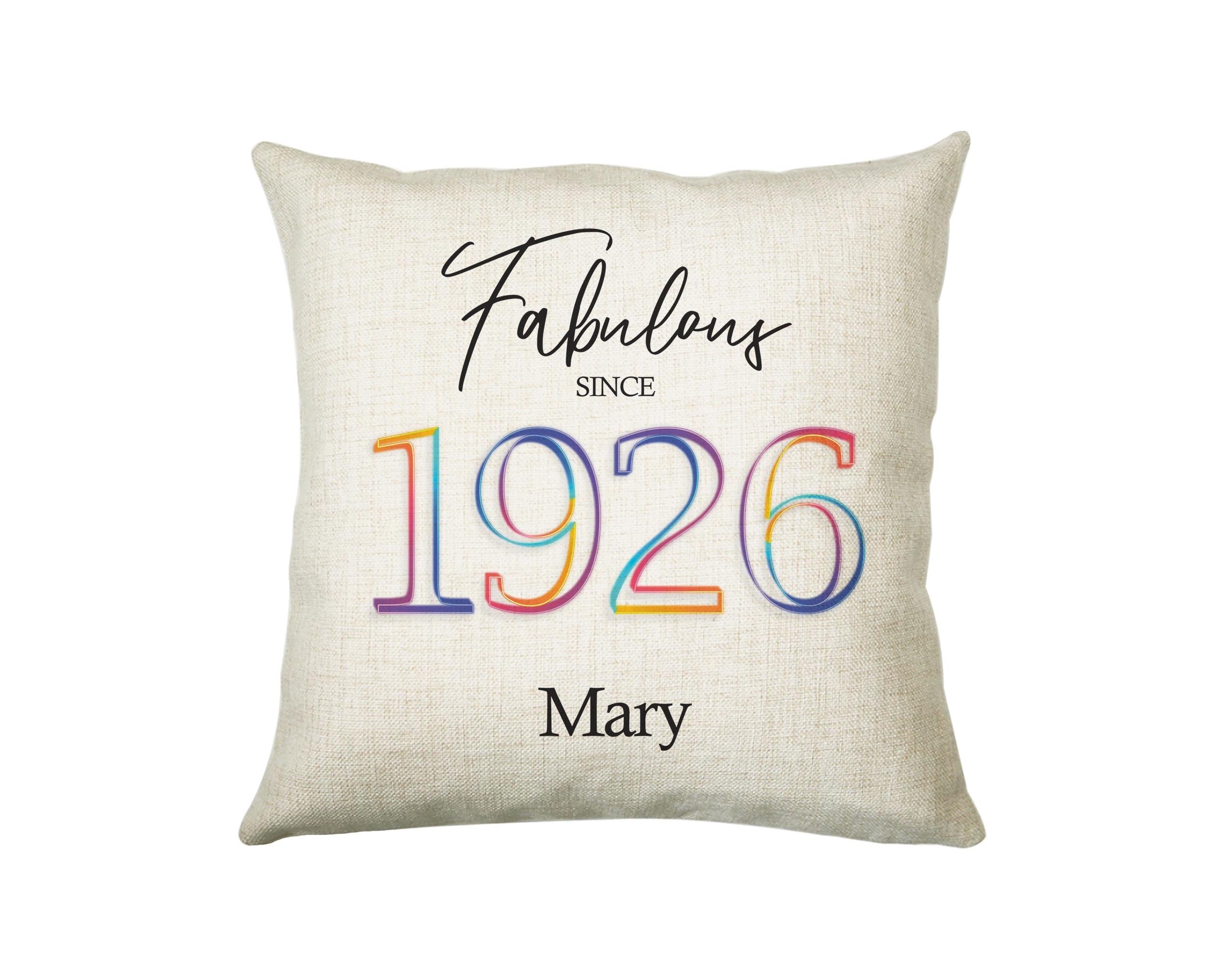 100th Birthday Gift for Women - Personalised 1926 Birthday Cushion Age 100 Gift for Her - Ladies Floral Design Mum Nan Gran Hundred BNN100C